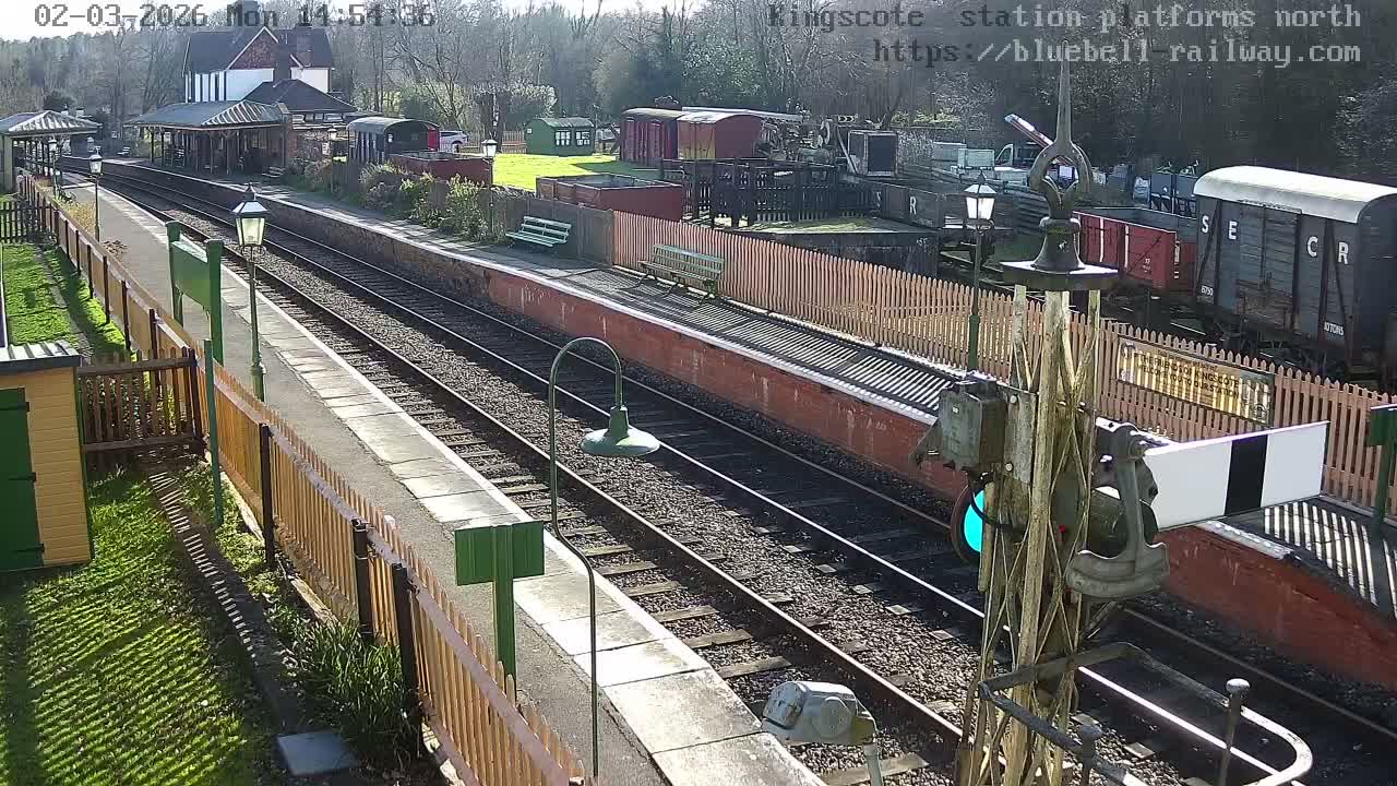 Kingscote Station , Bluebell Railway (Platforms North) Live Cam - East Grinstead, Mid Sussex, West Sussex, South East, England, United Kingdom