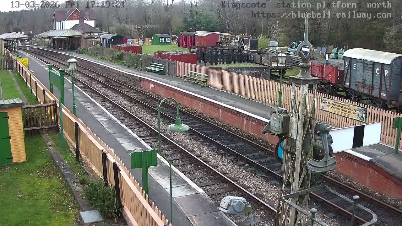 Kingscote Station , Bluebell Railway (Platforms North) Live Cam - East Grinstead, Mid Sussex, West Sussex, South East, England, United Kingdom