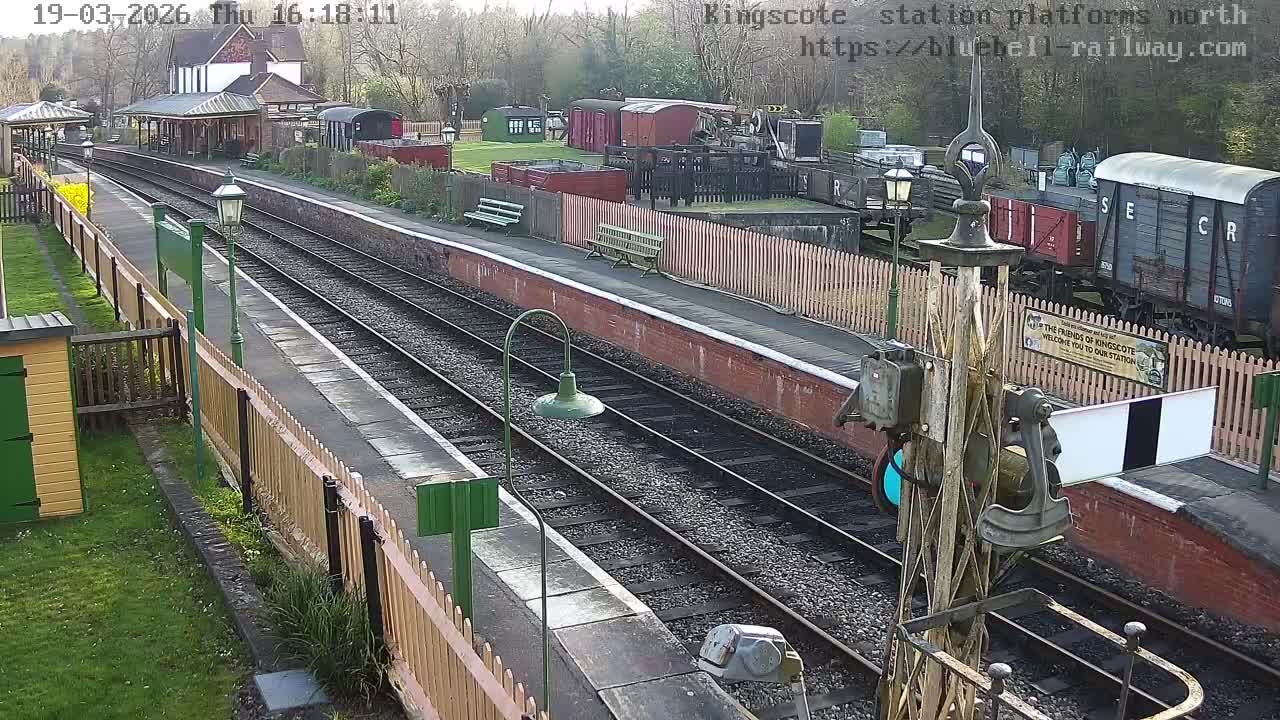 Kingscote Station , Bluebell Railway (Platforms North) Live Cam - East Grinstead, Mid Sussex, West Sussex, South East, England, United Kingdom