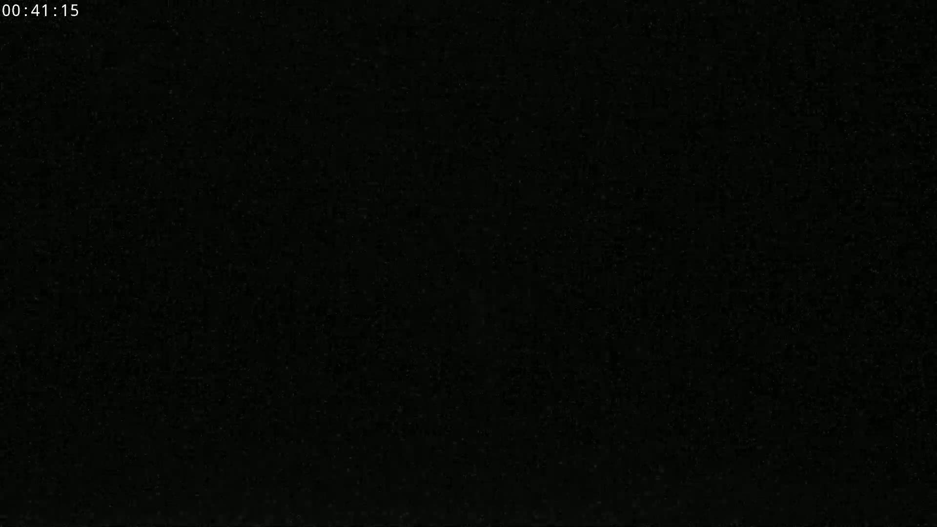 The image shows a completely black screen with subtle speckles of gray.