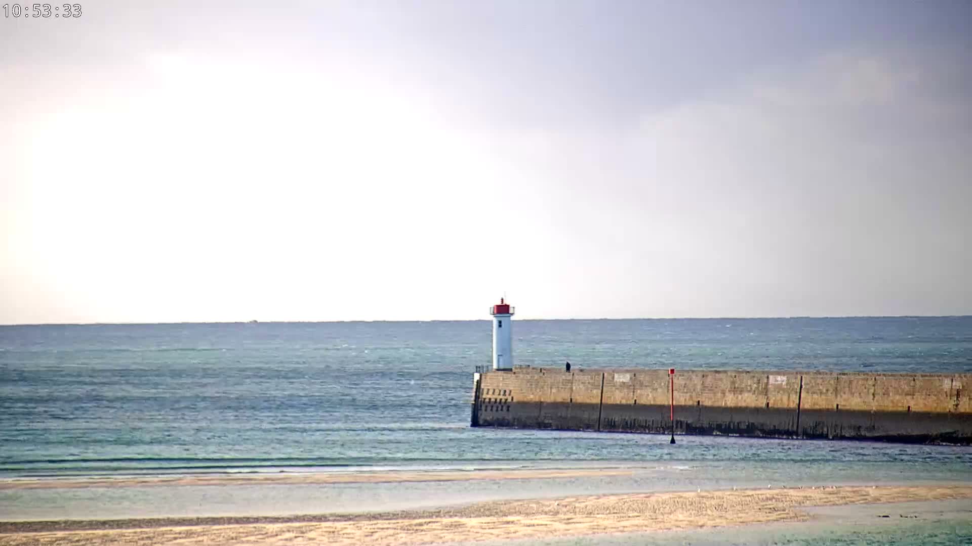 Audierne,  Passerelle des Capucins & Plage des Capucins Beach Live Cam - Quimper, Finistere, Bretagne, France