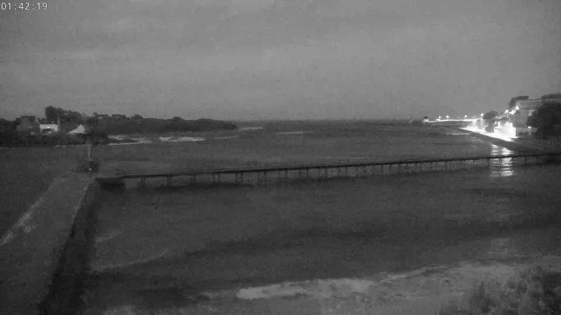 Audierne,  Passerelle des Capucins & Plage des Capucins Beach Live Cam - Quimper, Finistere, Bretagne, France