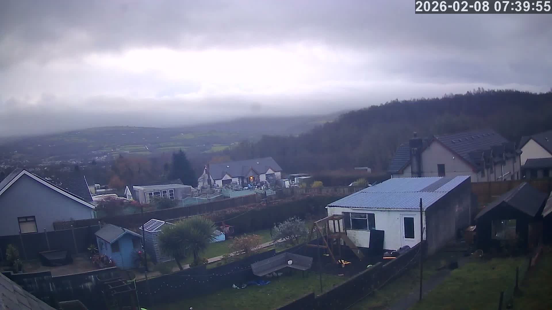 Ammanford, Betws Mountain View from Penybanc Live Cam - Carmarthenshire, Dyfed, Wales, United Kingdom