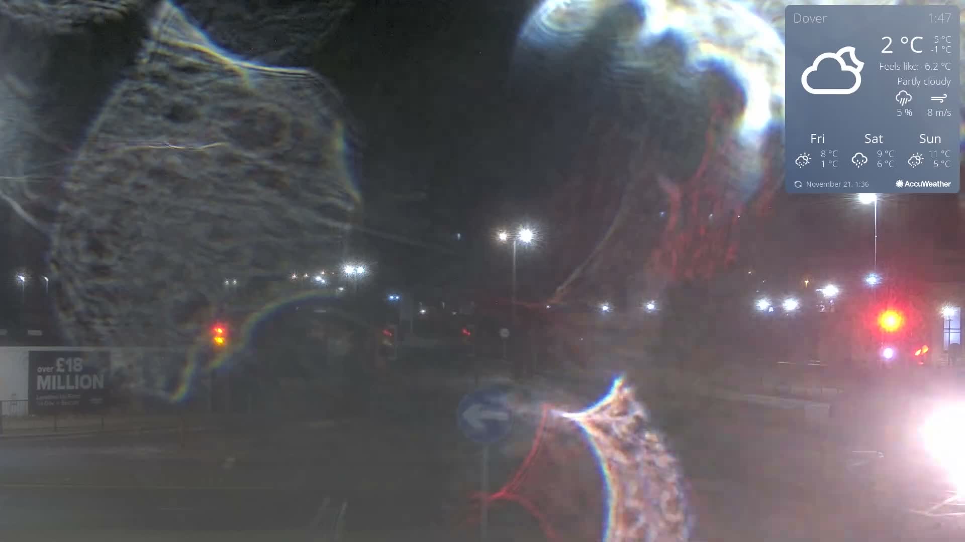 Dover Castle & A256 & A20 Junction Live Cam - Dover, Kent, South East, England, United Kingdom