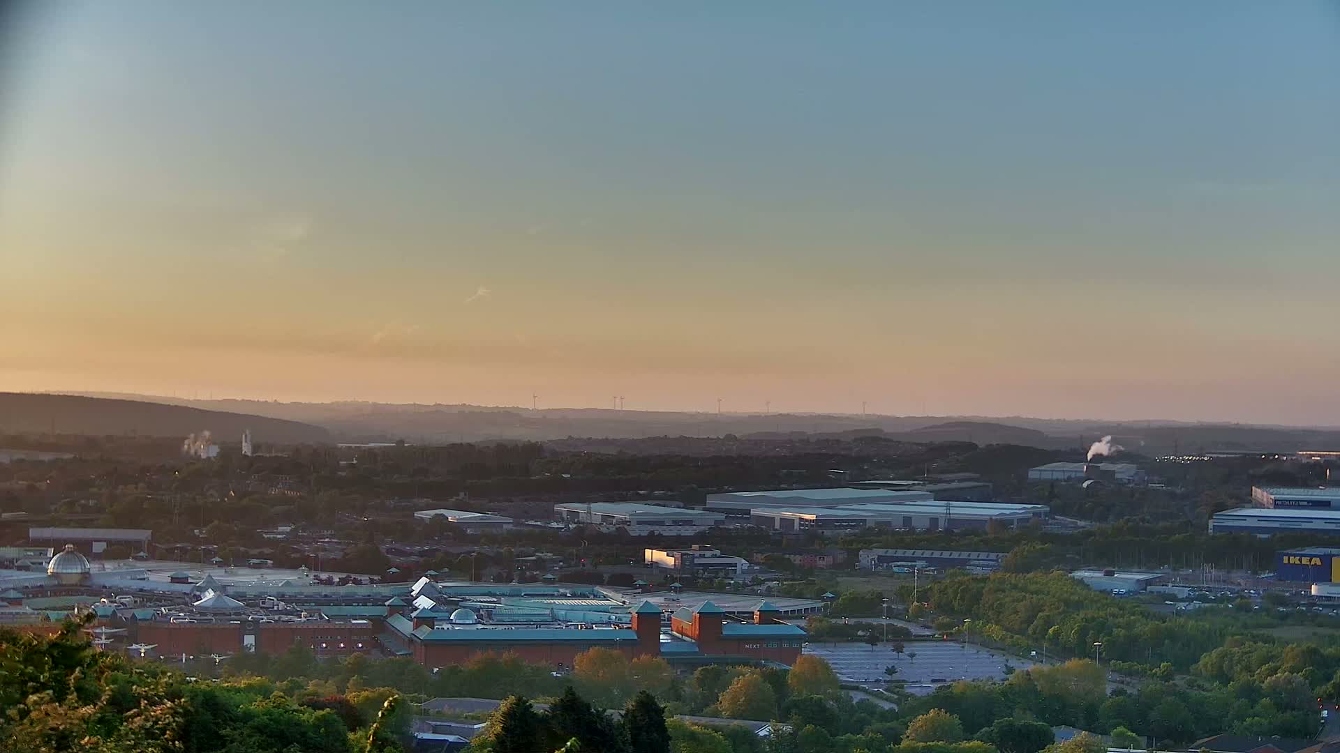 Sheffield, Tinsley Industrial Area fron Don Valley Skyline Live Cam - South Yorkshire, Yorkshire and the Humber, England, United Kingdom