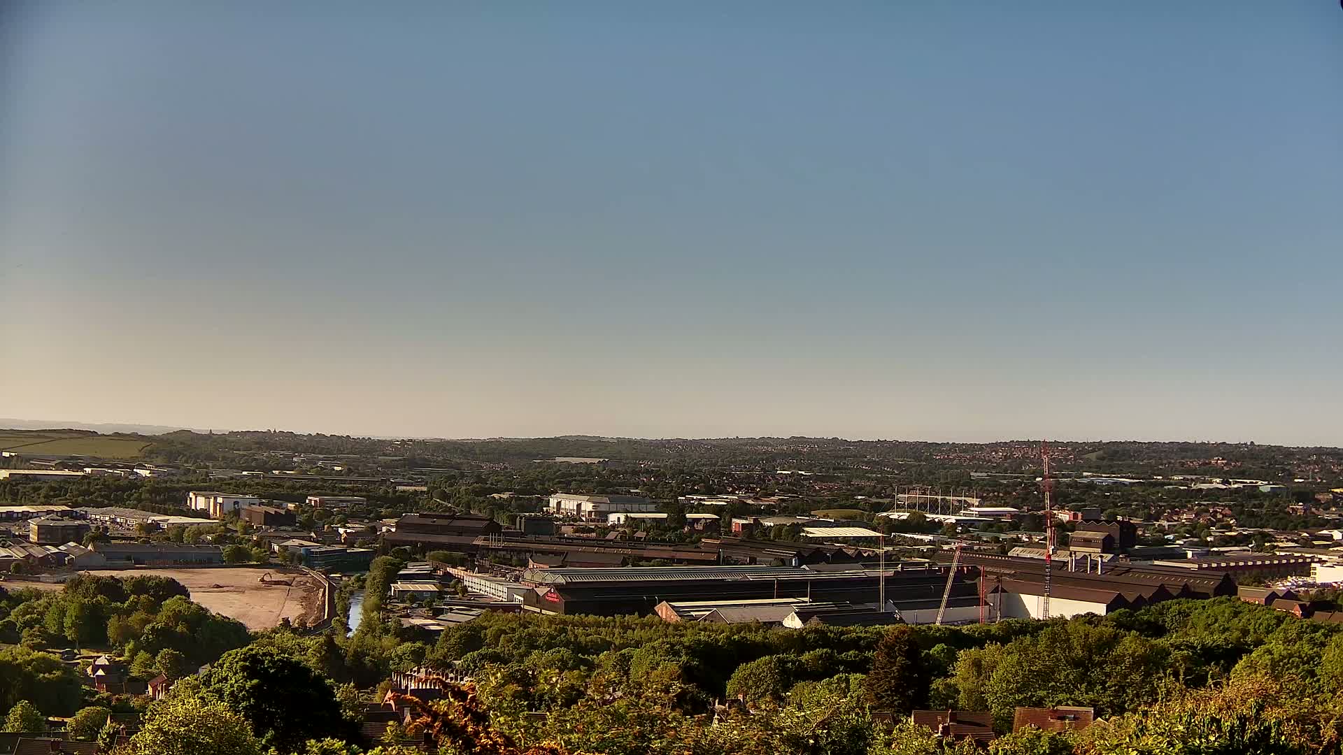 Sheffield, Tinsley Industrial Area fron Don Valley Skyline Live Cam - South Yorkshire, Yorkshire and the Humber, England, United Kingdom