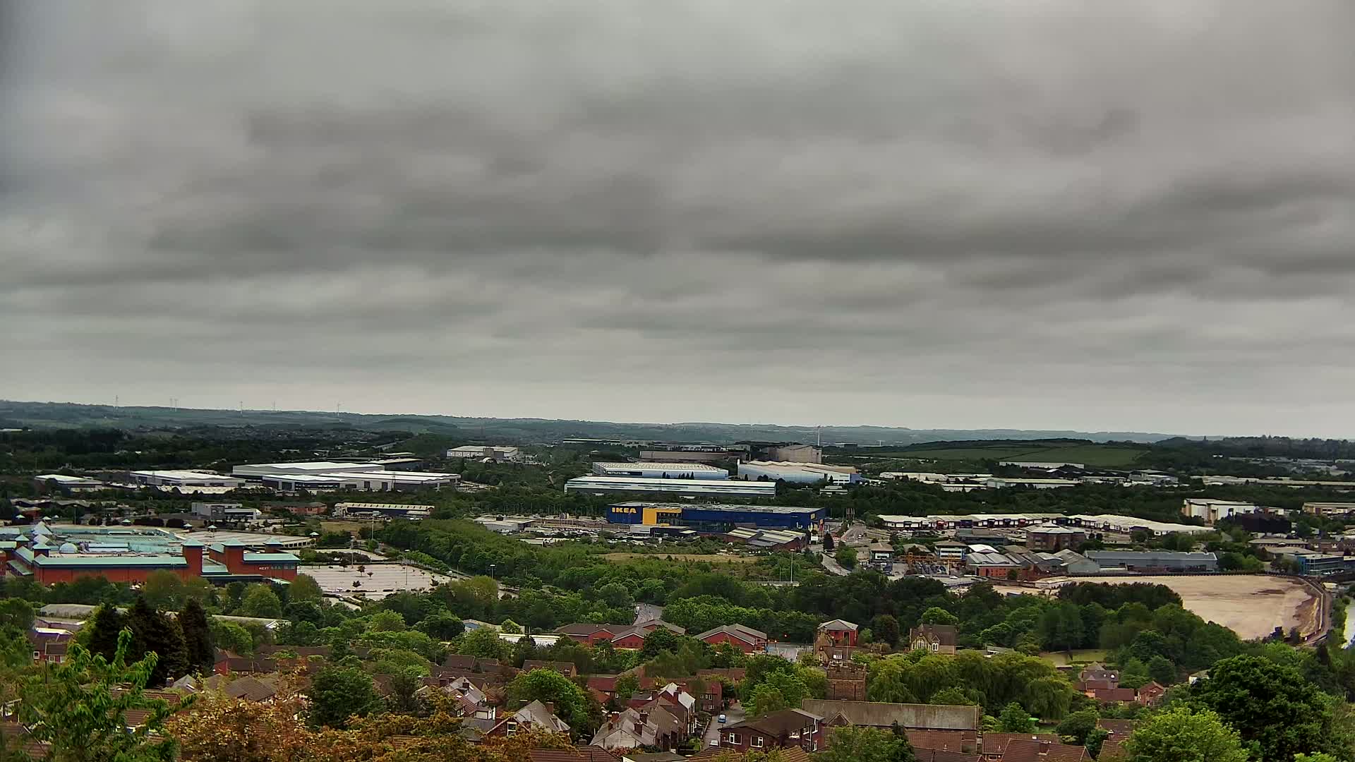 Sheffield, Tinsley Industrial Area fron Don Valley Skyline Live Cam - South Yorkshire, Yorkshire and the Humber, England, United Kingdom