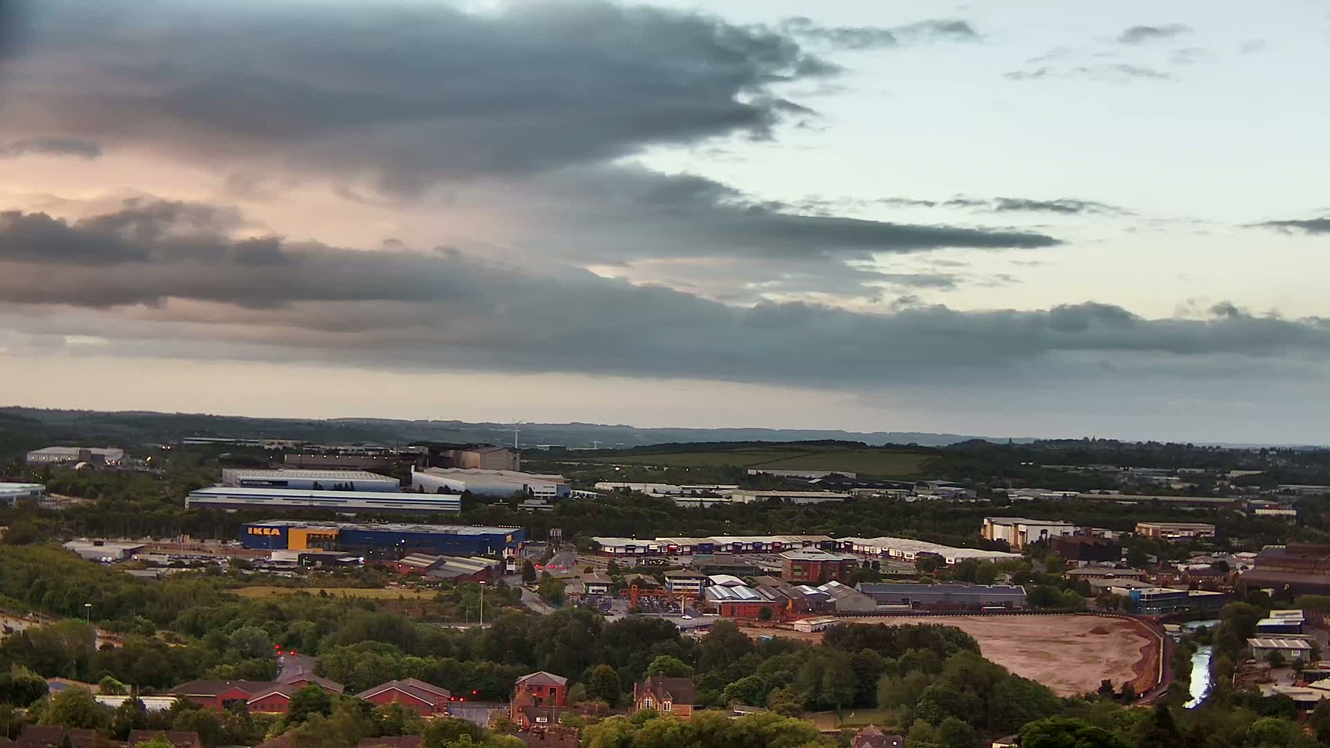 Sheffield, Tinsley Industrial Area fron Don Valley Skyline Live Cam - Sheffield, South Yorkshire, Yorkshire and the Humber, England, United Kingdom