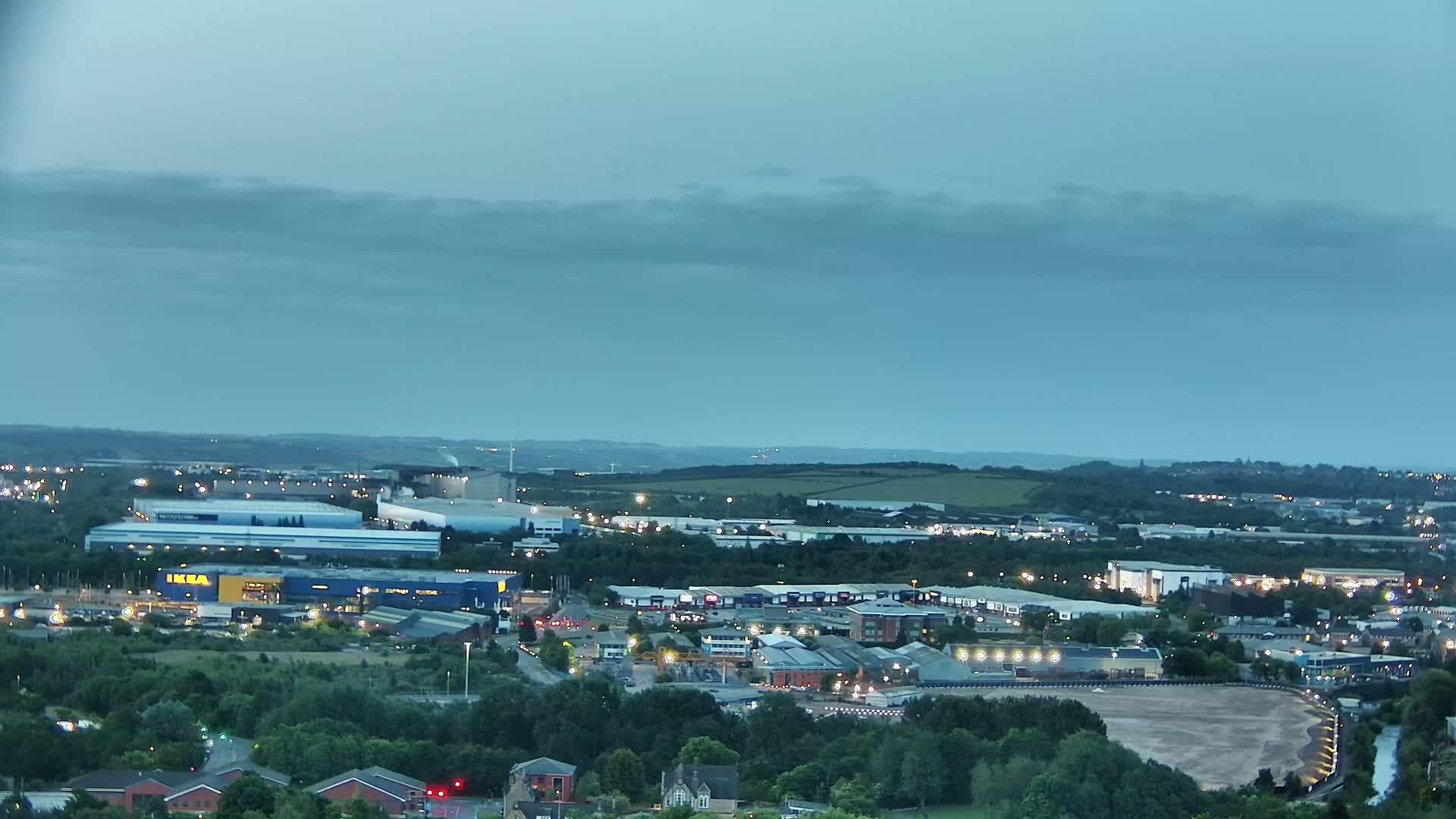 Sheffield, Tinsley Industrial Area fron Don Valley Skyline Live Cam - Sheffield, South Yorkshire, Yorkshire and the Humber, England, United Kingdom