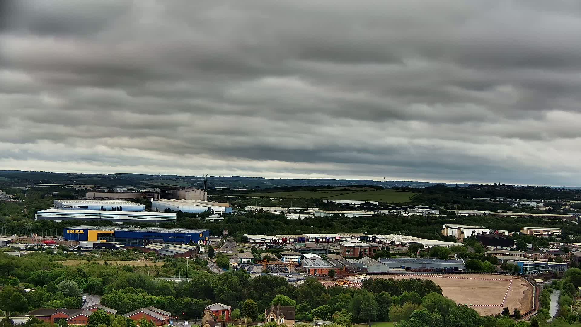 Sheffield, Tinsley Industrial Area fron Don Valley Skyline Live Cam - South Yorkshire, Yorkshire and the Humber, England, United Kingdom
