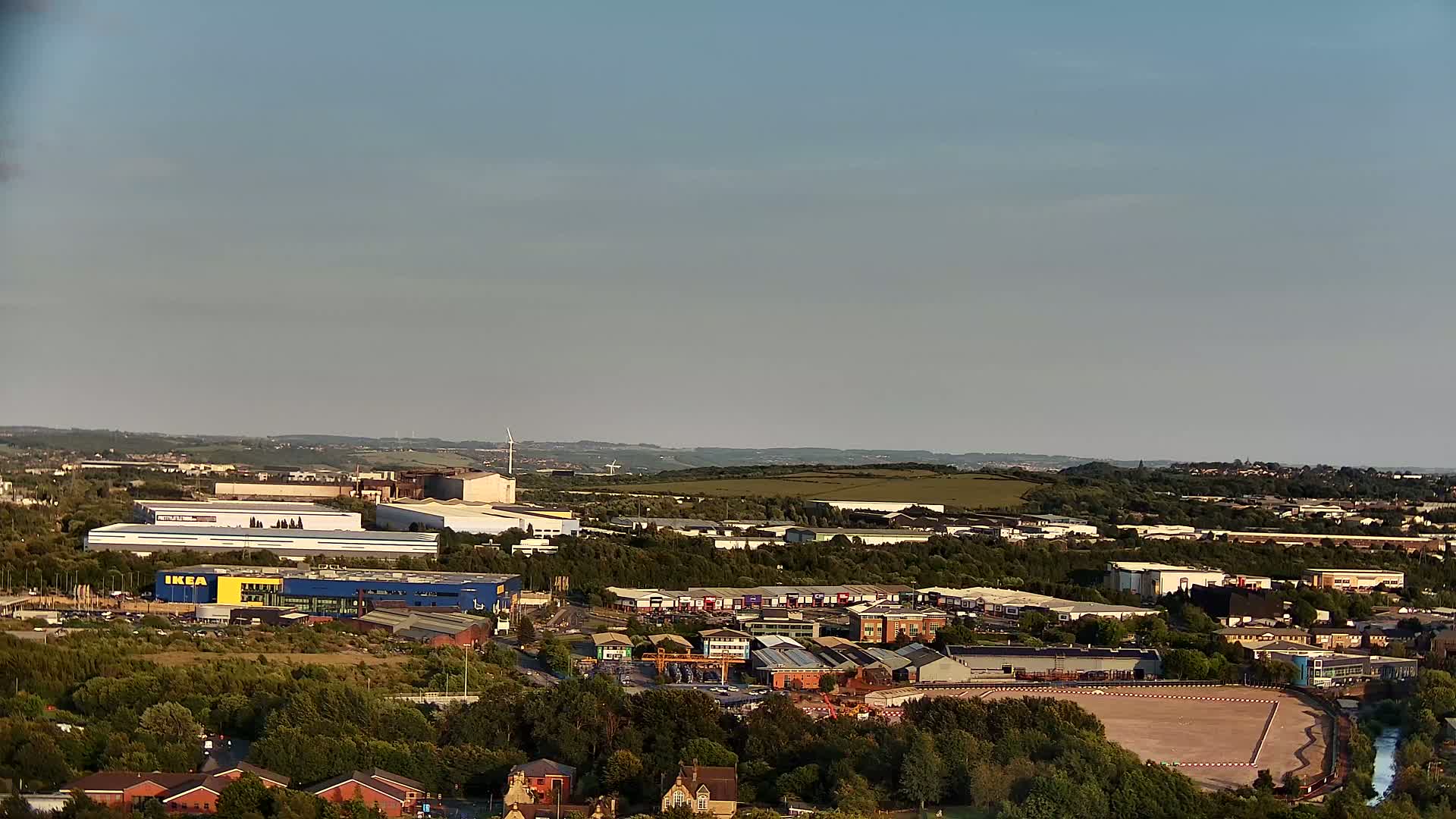 Sheffield, Tinsley Industrial Area fron Don Valley Skyline Live Cam - South Yorkshire, Yorkshire and the Humber, England, United Kingdom