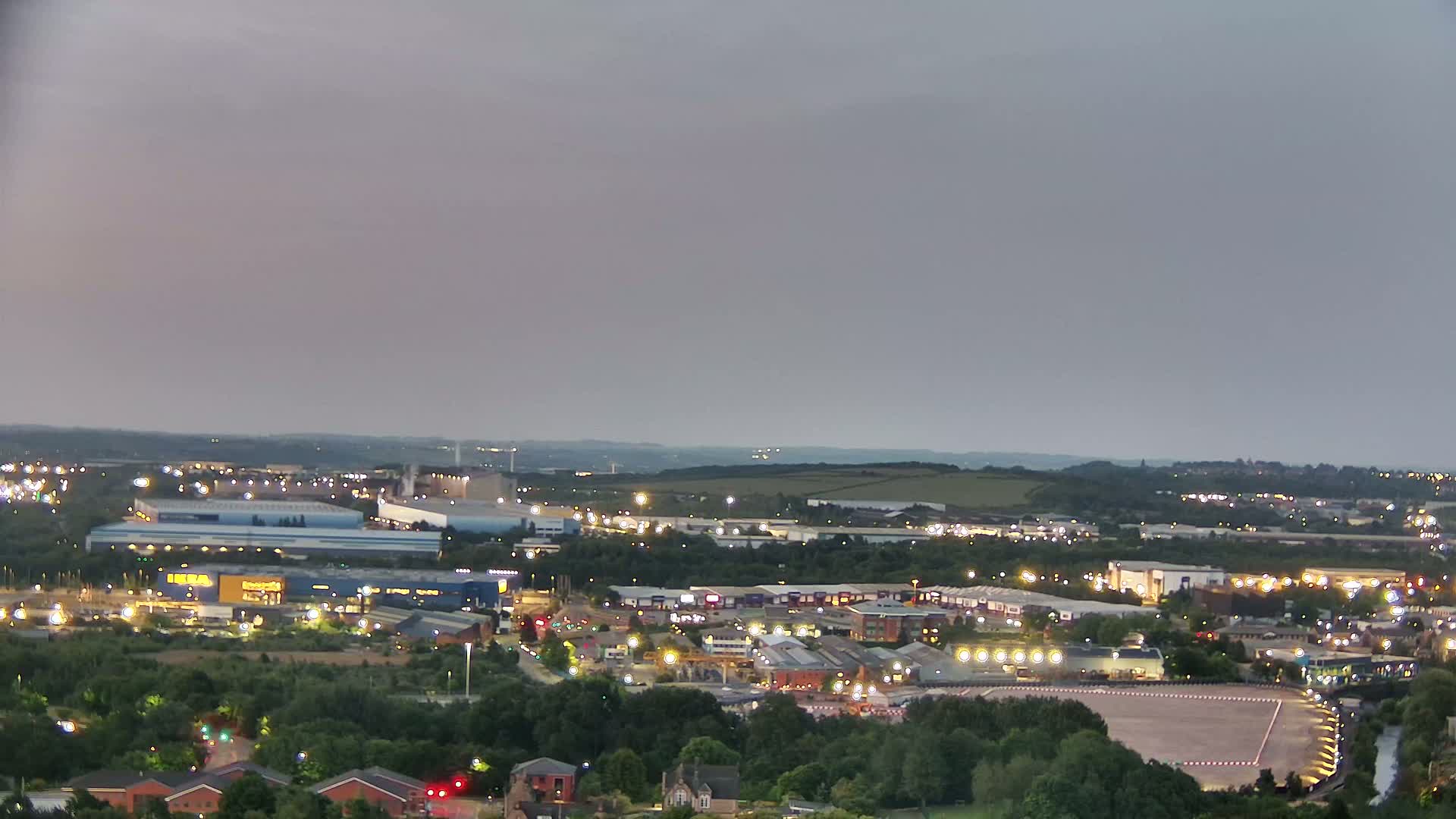 Sheffield, Tinsley Industrial Area fron Don Valley Skyline Live Cam - South Yorkshire, Yorkshire and the Humber, England, United Kingdom