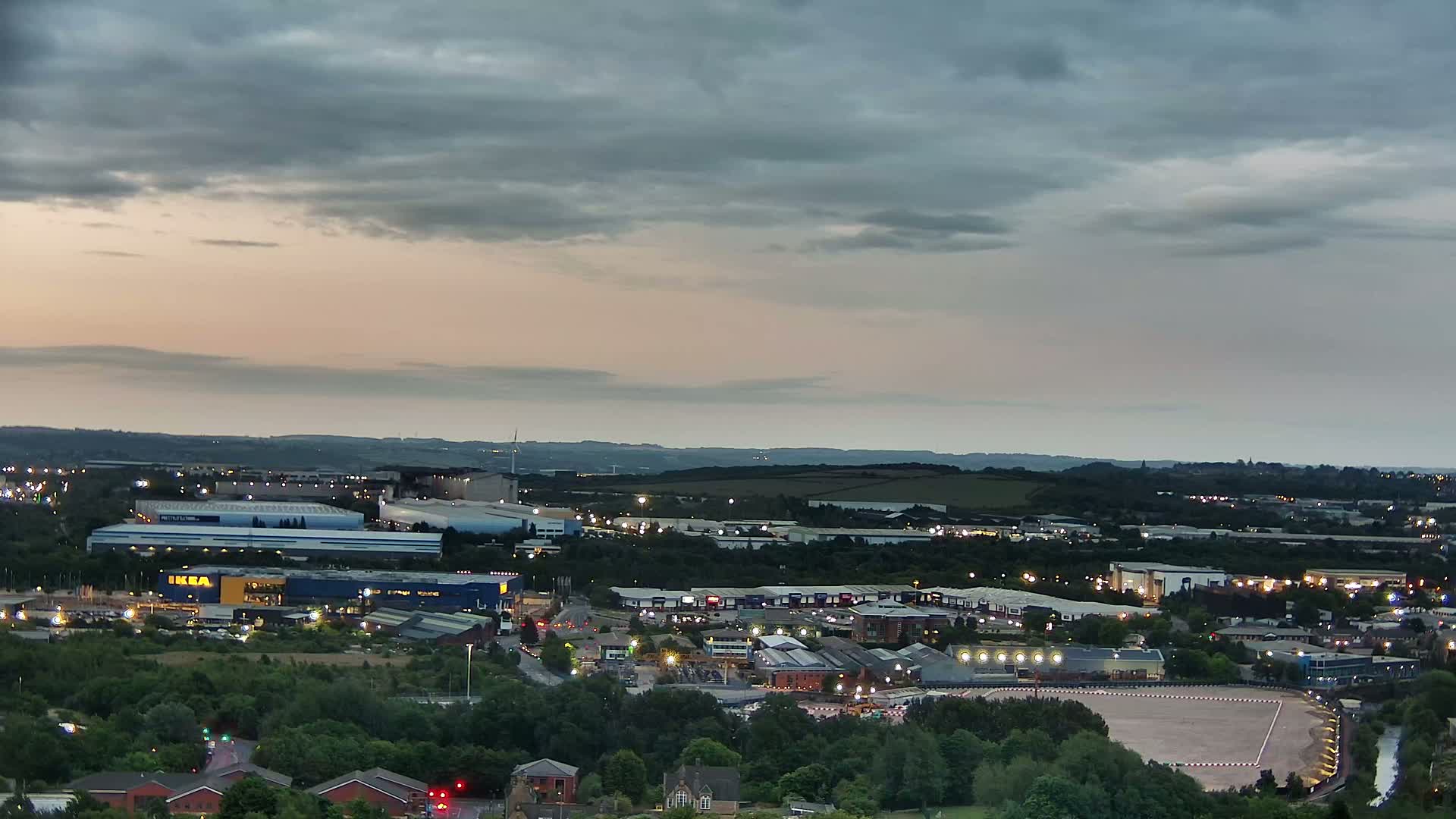 Sheffield, Tinsley Industrial Area fron Don Valley Skyline Live Cam - South Yorkshire, Yorkshire and the Humber, England, United Kingdom