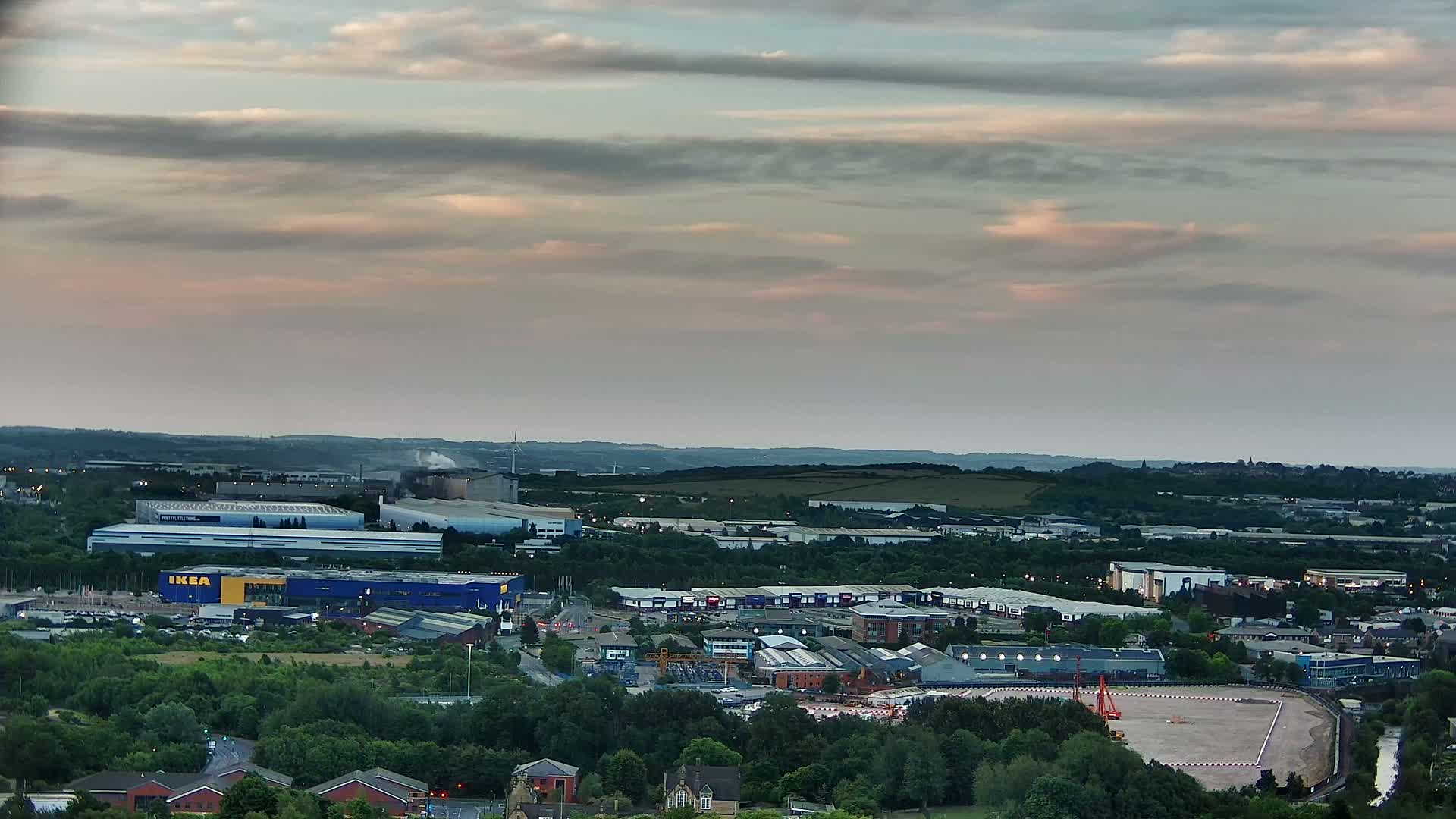 Sheffield, Tinsley Industrial Area fron Don Valley Skyline Live Cam - Sheffield, South Yorkshire, Yorkshire and the Humber, England, United Kingdom