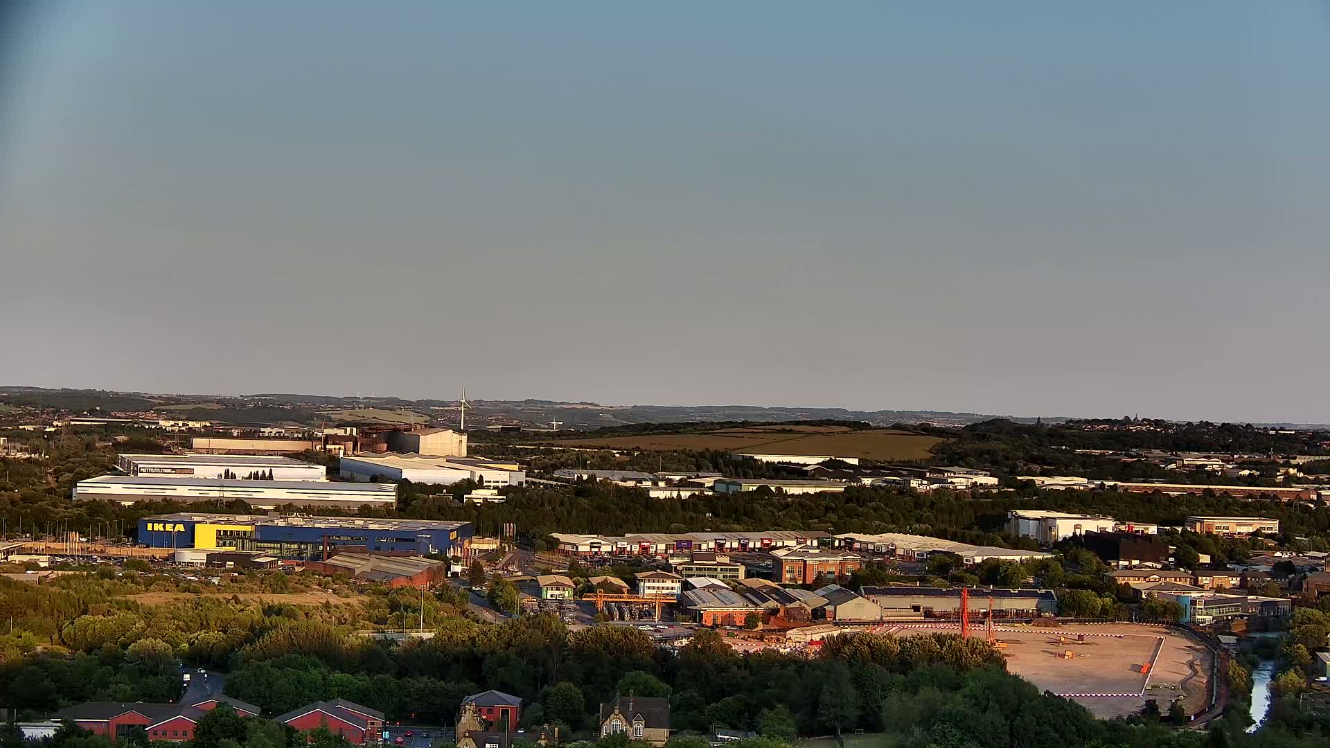 Sheffield, Tinsley Industrial Area fron Don Valley Skyline Live Cam - Sheffield, South Yorkshire, Yorkshire and the Humber, England, United Kingdom