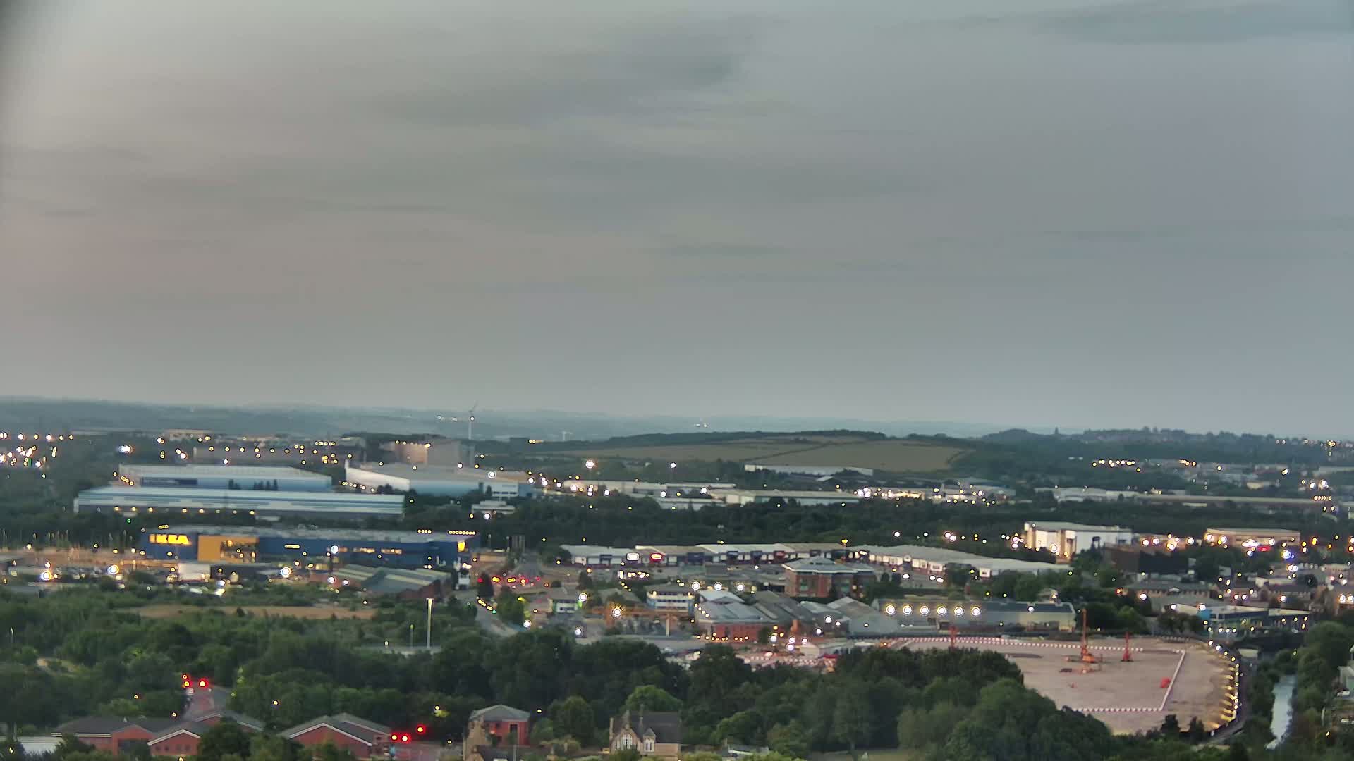 Sheffield, Tinsley Industrial Area fron Don Valley Skyline Live Cam - Sheffield, South Yorkshire, Yorkshire and the Humber, England, United Kingdom