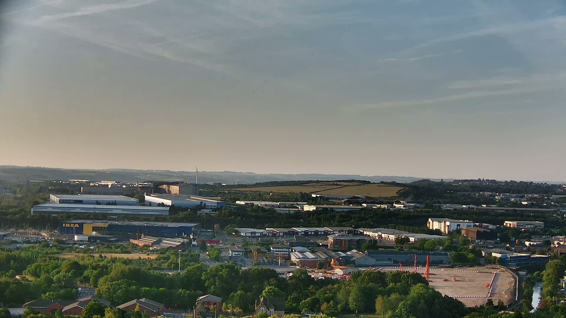 Sheffield, Tinsley Industrial Area fron Don Valley Skyline Live Cam - Sheffield, South Yorkshire, Yorkshire and the Humber, England, United Kingdom