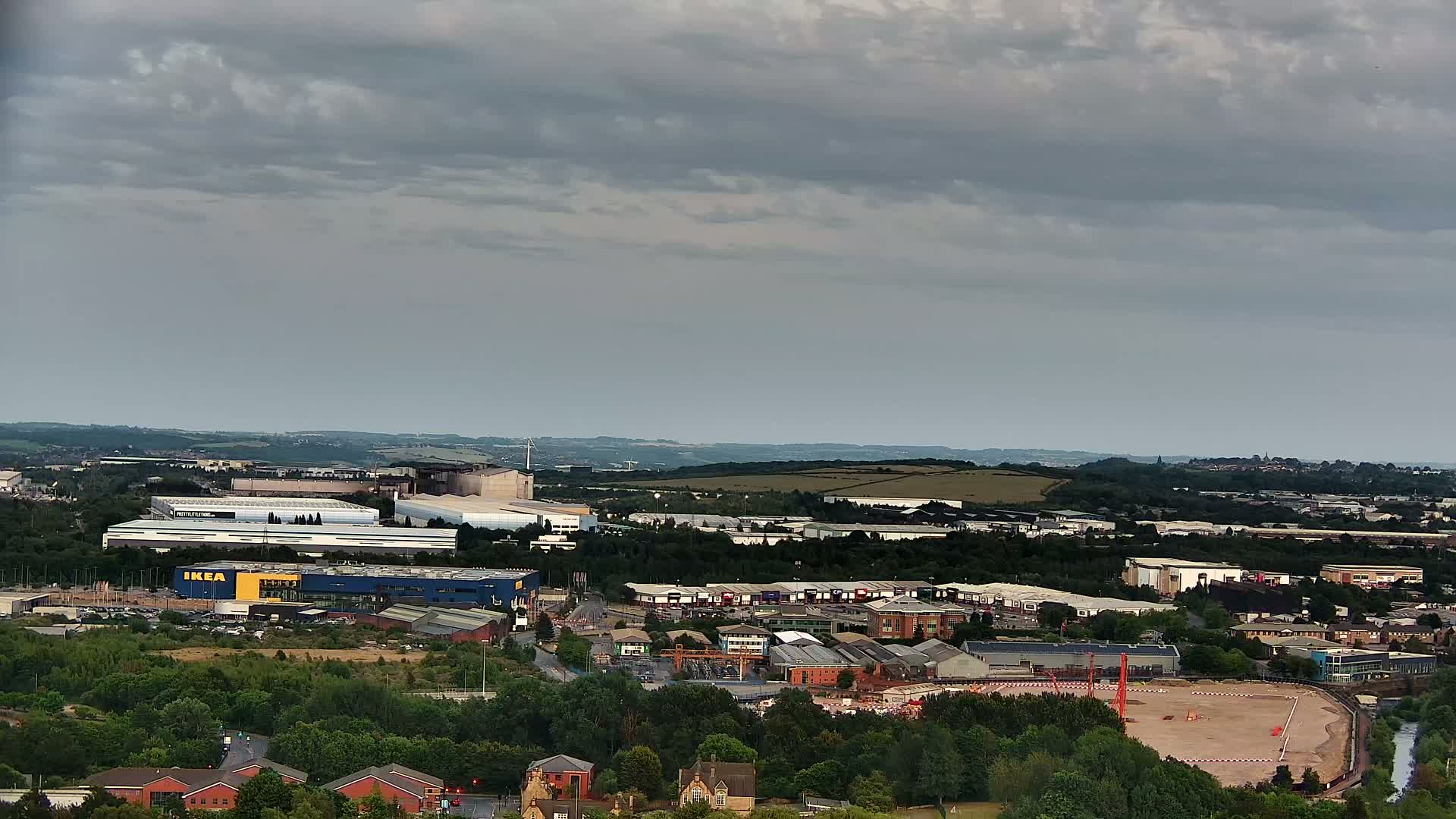 Sheffield, Tinsley Industrial Area fron Don Valley Skyline Live Cam - Sheffield, South Yorkshire, Yorkshire and the Humber, England, United Kingdom