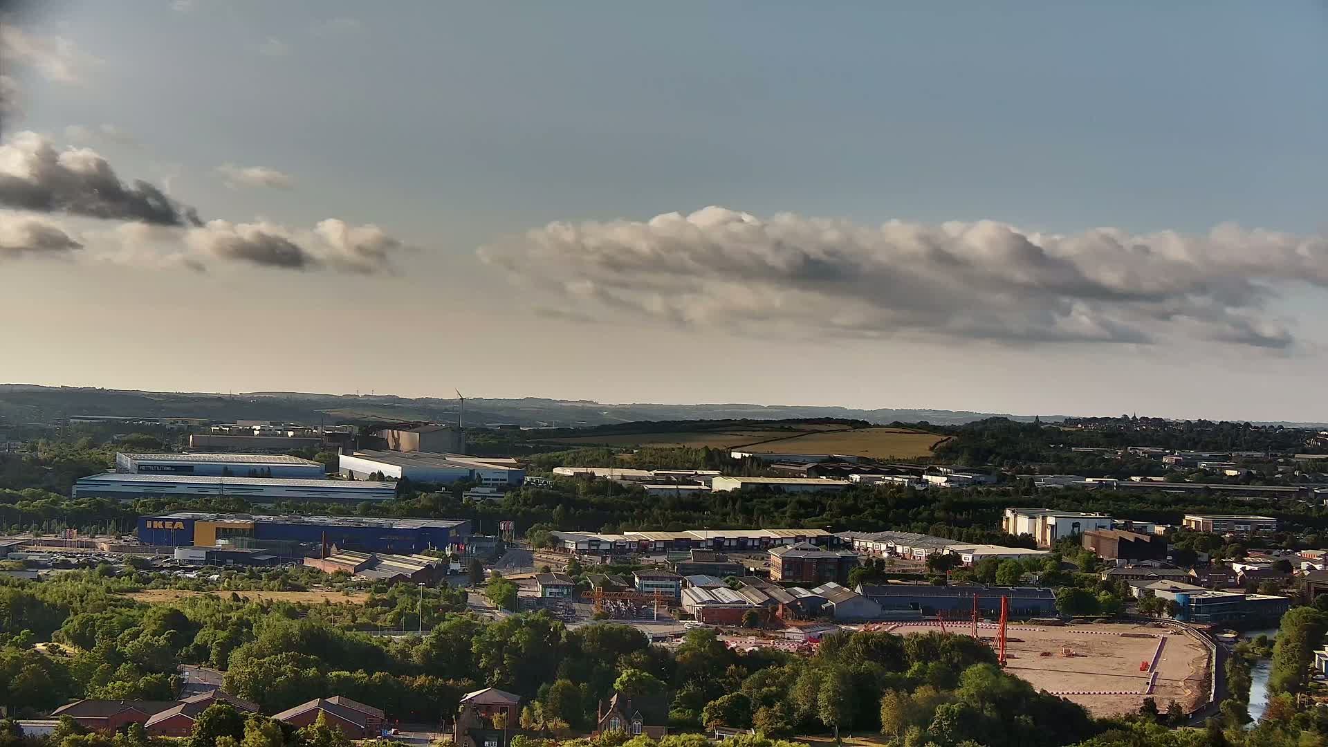 Sheffield, Tinsley Industrial Area fron Don Valley Skyline Live Cam - Sheffield, South Yorkshire, Yorkshire and the Humber, England, United Kingdom