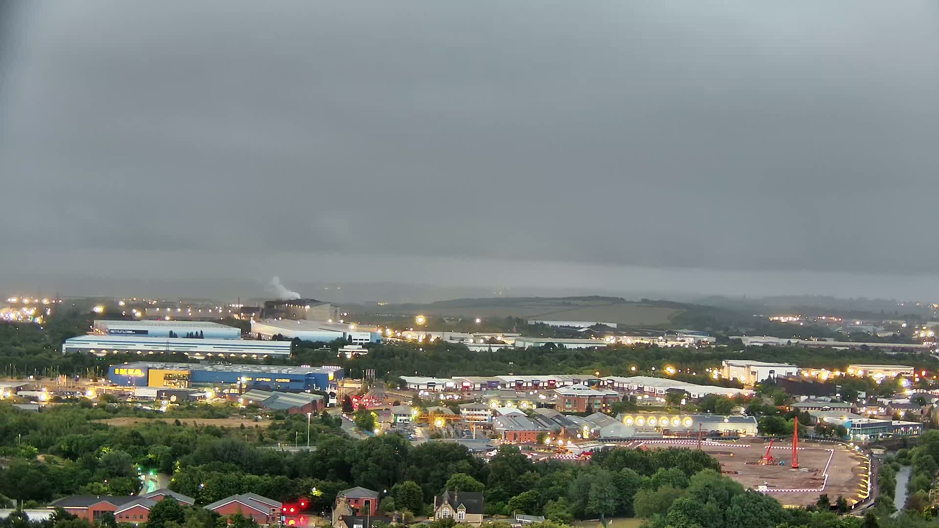 Sheffield, Tinsley Industrial Area fron Don Valley Skyline Live Cam - Sheffield, South Yorkshire, Yorkshire and the Humber, England, United Kingdom