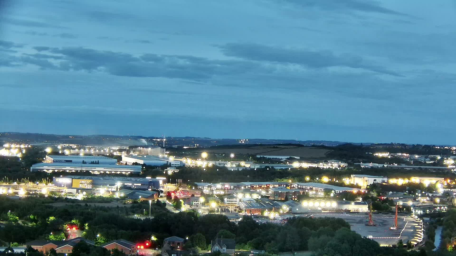 Sheffield, Tinsley Industrial Area fron Don Valley Skyline Live Cam - Sheffield, South Yorkshire, Yorkshire and the Humber, England, United Kingdom