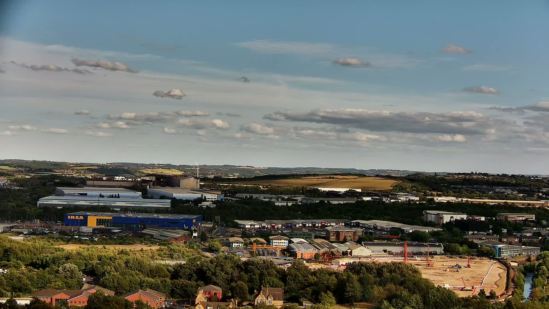 Sheffield, Tinsley Industrial Area fron Don Valley Skyline Live Cam - Sheffield, South Yorkshire, Yorkshire and the Humber, England, United Kingdom
