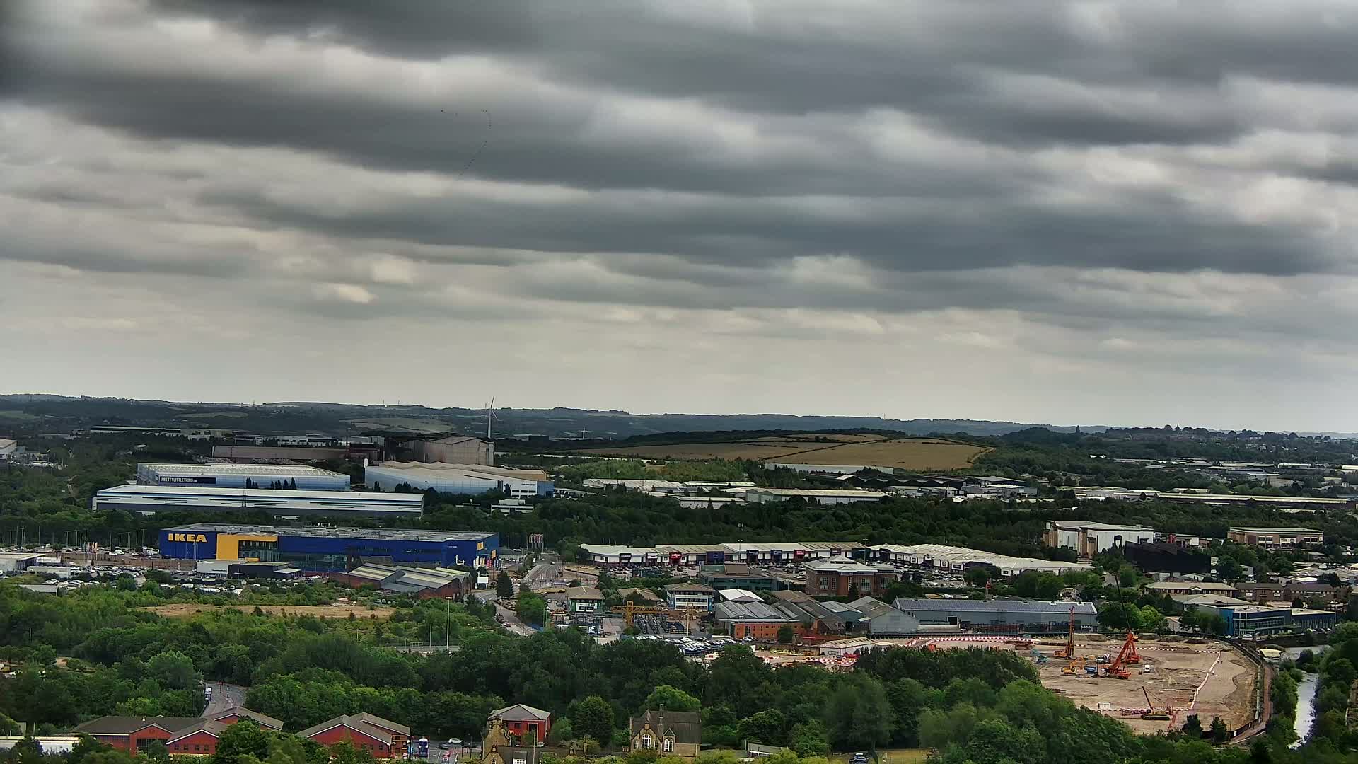 Sheffield, Tinsley Industrial Area fron Don Valley Skyline Live Cam - Sheffield, South Yorkshire, Yorkshire and the Humber, England, United Kingdom