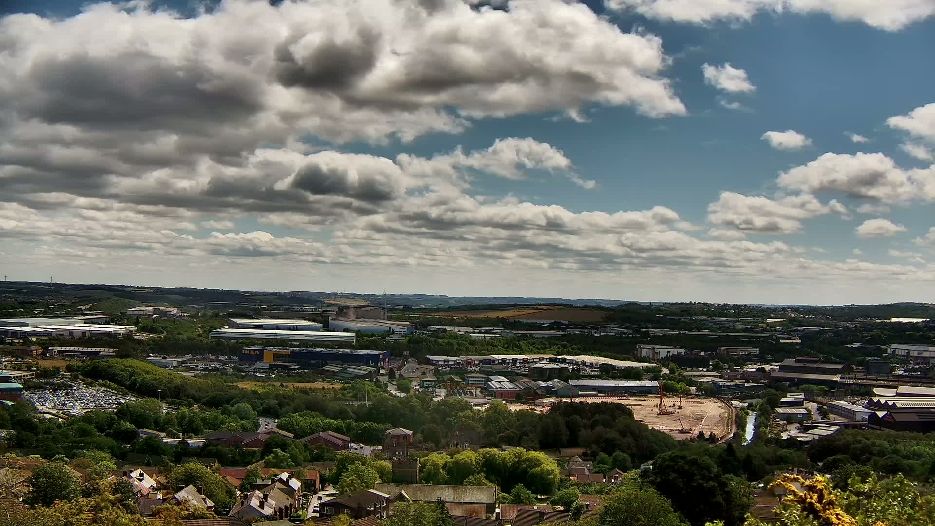Sheffield, Tinsley Industrial Area fron Don Valley Skyline Live Cam - Sheffield, South Yorkshire, Yorkshire and the Humber, England, United Kingdom