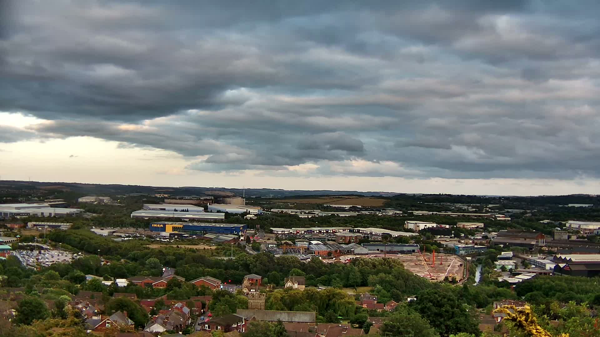 Sheffield, Tinsley Industrial Area fron Don Valley Skyline Live Cam - Sheffield, South Yorkshire, Yorkshire and the Humber, England, United Kingdom