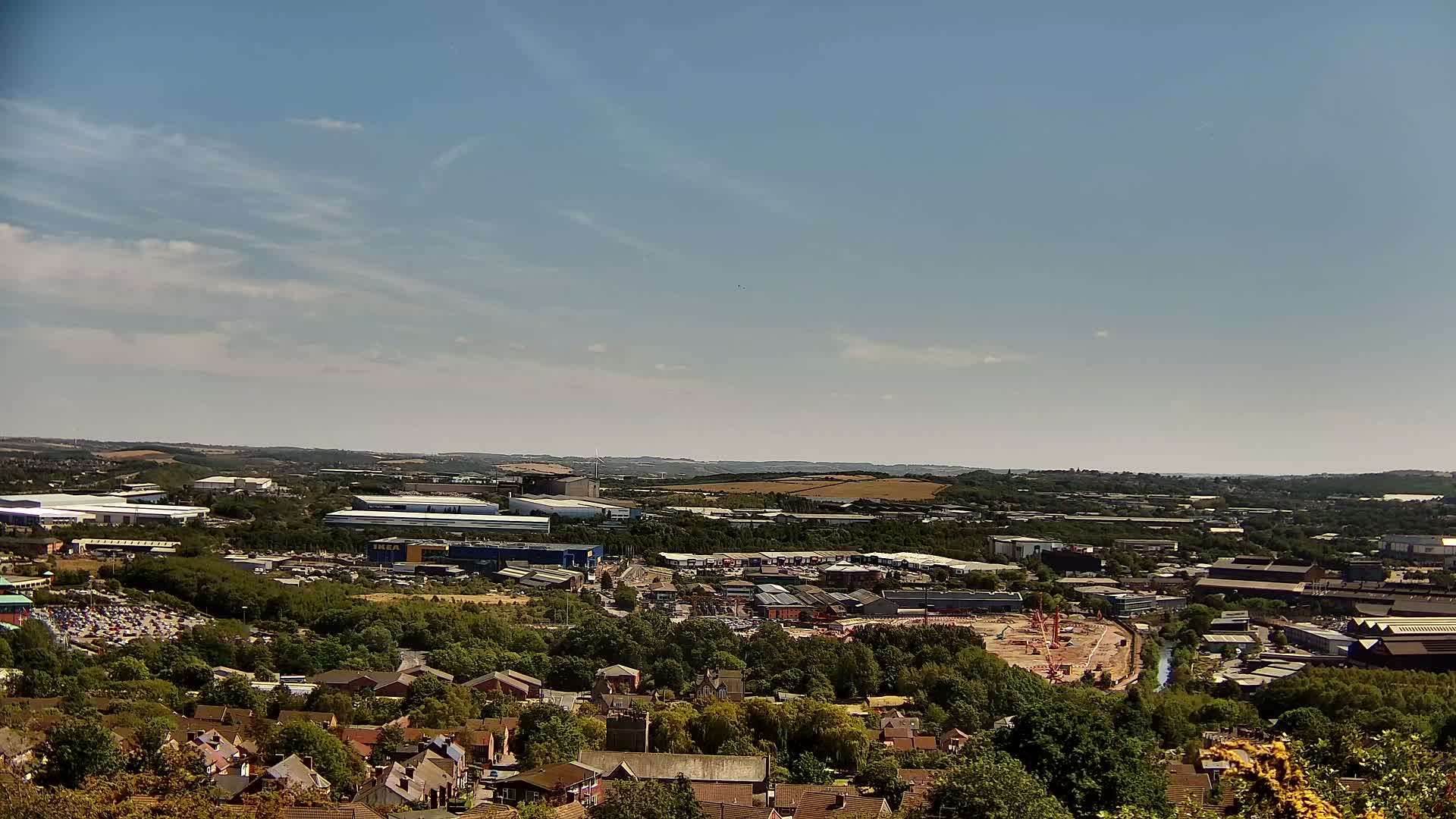 Sheffield, Tinsley Industrial Area fron Don Valley Skyline Live Cam - Sheffield, South Yorkshire, Yorkshire and the Humber, England, United Kingdom