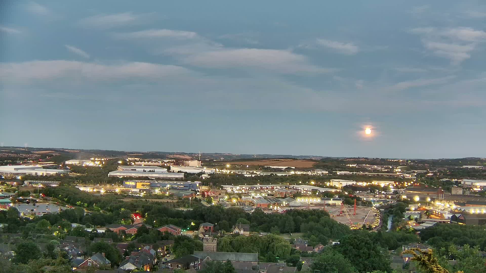 Sheffield, Tinsley Industrial Area fron Don Valley Skyline Live Cam - Sheffield, South Yorkshire, Yorkshire and the Humber, England, United Kingdom
