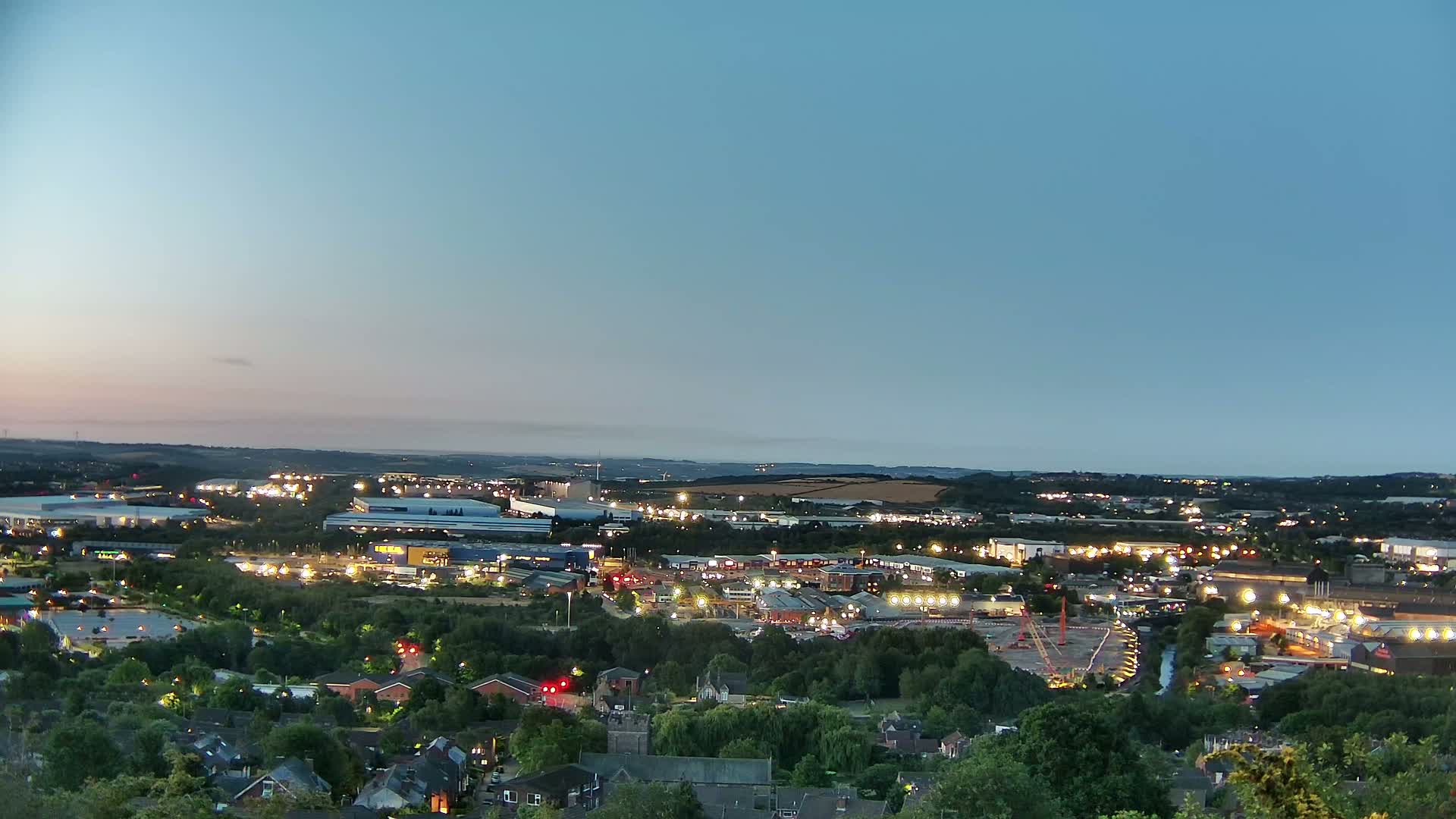 Sheffield, Tinsley Industrial Area fron Don Valley Skyline Live Cam - Sheffield, South Yorkshire, Yorkshire and the Humber, England, United Kingdom