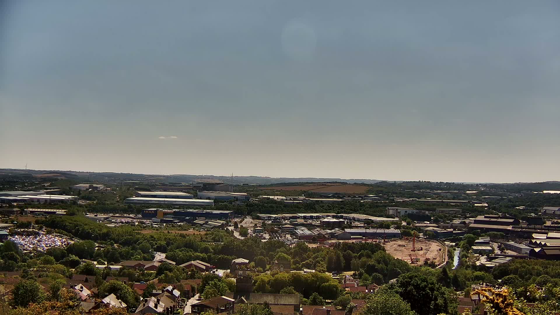 Sheffield, Tinsley Industrial Area fron Don Valley Skyline Live Cam - Sheffield, South Yorkshire, Yorkshire and the Humber, England, United Kingdom