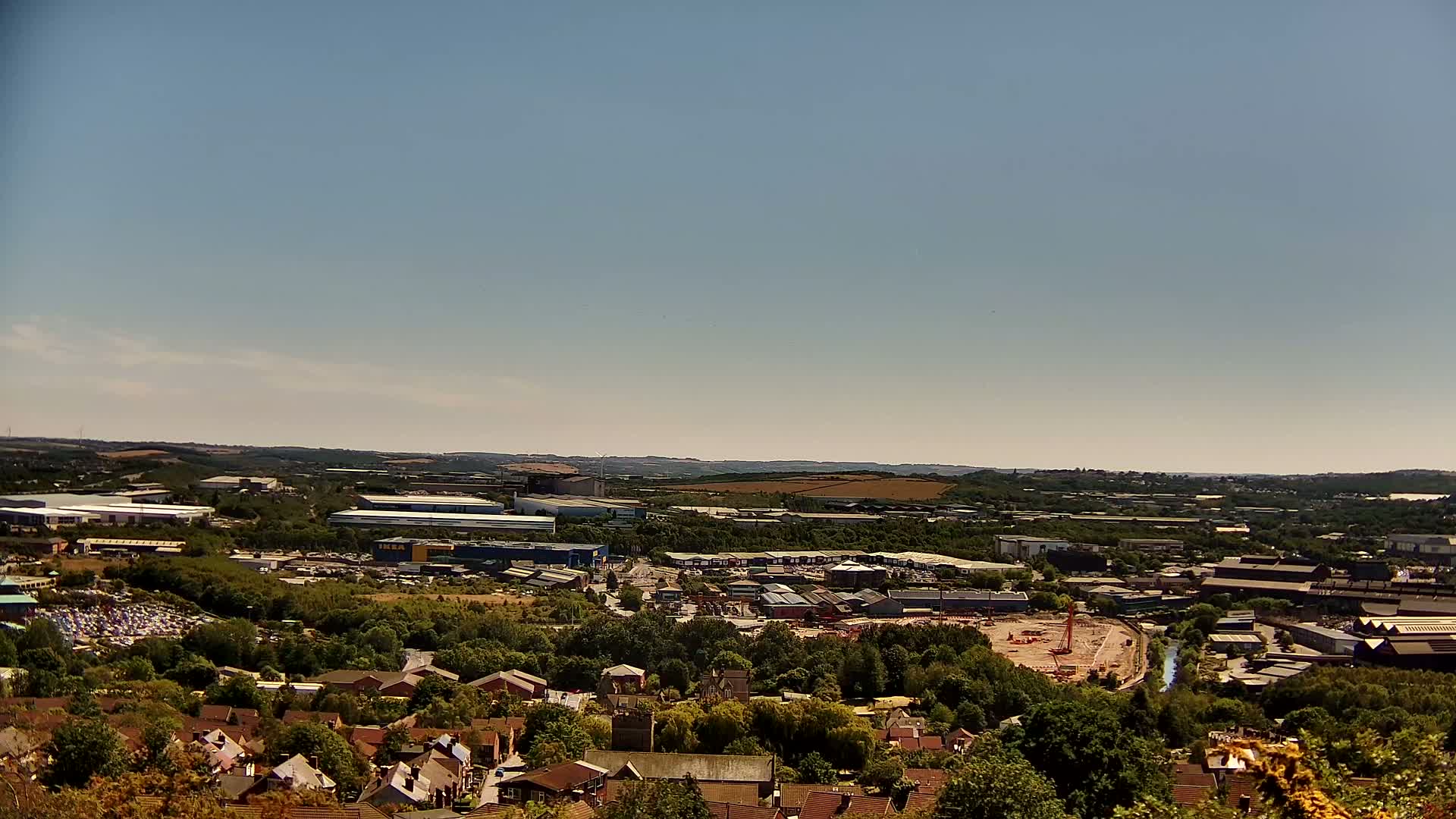 Sheffield, Tinsley Industrial Area fron Don Valley Skyline Live Cam - Sheffield, South Yorkshire, Yorkshire and the Humber, England, United Kingdom