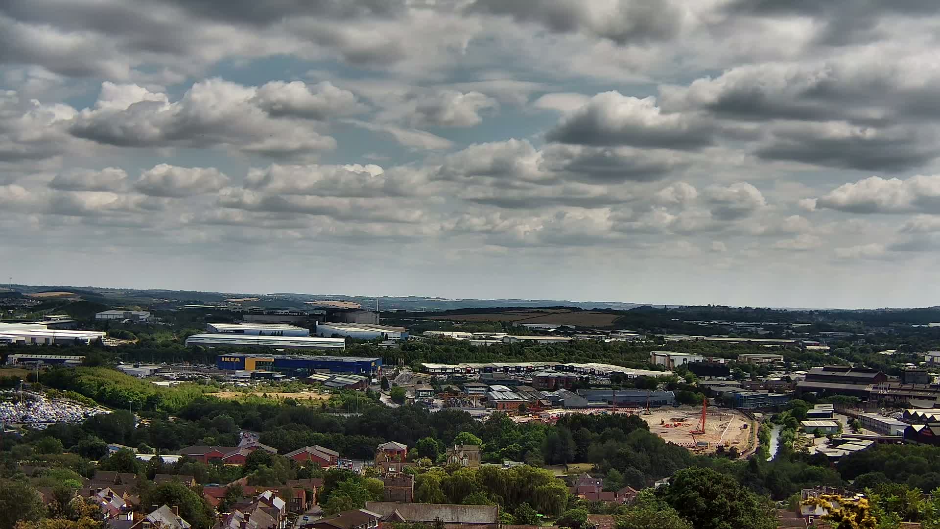 Sheffield, Tinsley Industrial Area fron Don Valley Skyline Live Cam - Sheffield, South Yorkshire, Yorkshire and the Humber, England, United Kingdom