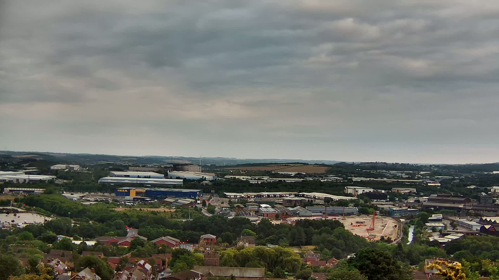 Sheffield, Tinsley Industrial Area fron Don Valley Skyline Live Cam - Sheffield, South Yorkshire, Yorkshire and the Humber, England, United Kingdom
