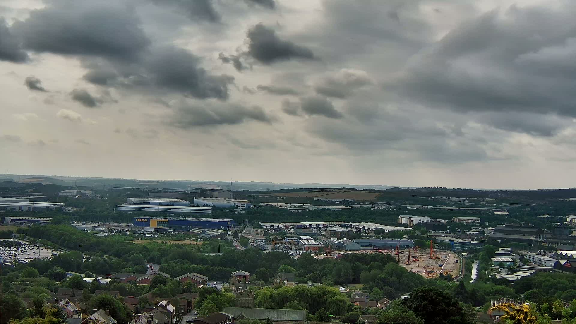 Sheffield, Tinsley Industrial Area fron Don Valley Skyline Live Cam - Sheffield, South Yorkshire, Yorkshire and the Humber, England, United Kingdom