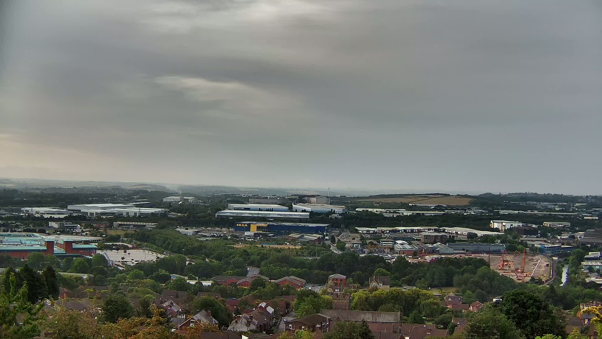 Sheffield, Tinsley Industrial Area fron Don Valley Skyline Live Cam - Sheffield, South Yorkshire, Yorkshire and the Humber, England, United Kingdom