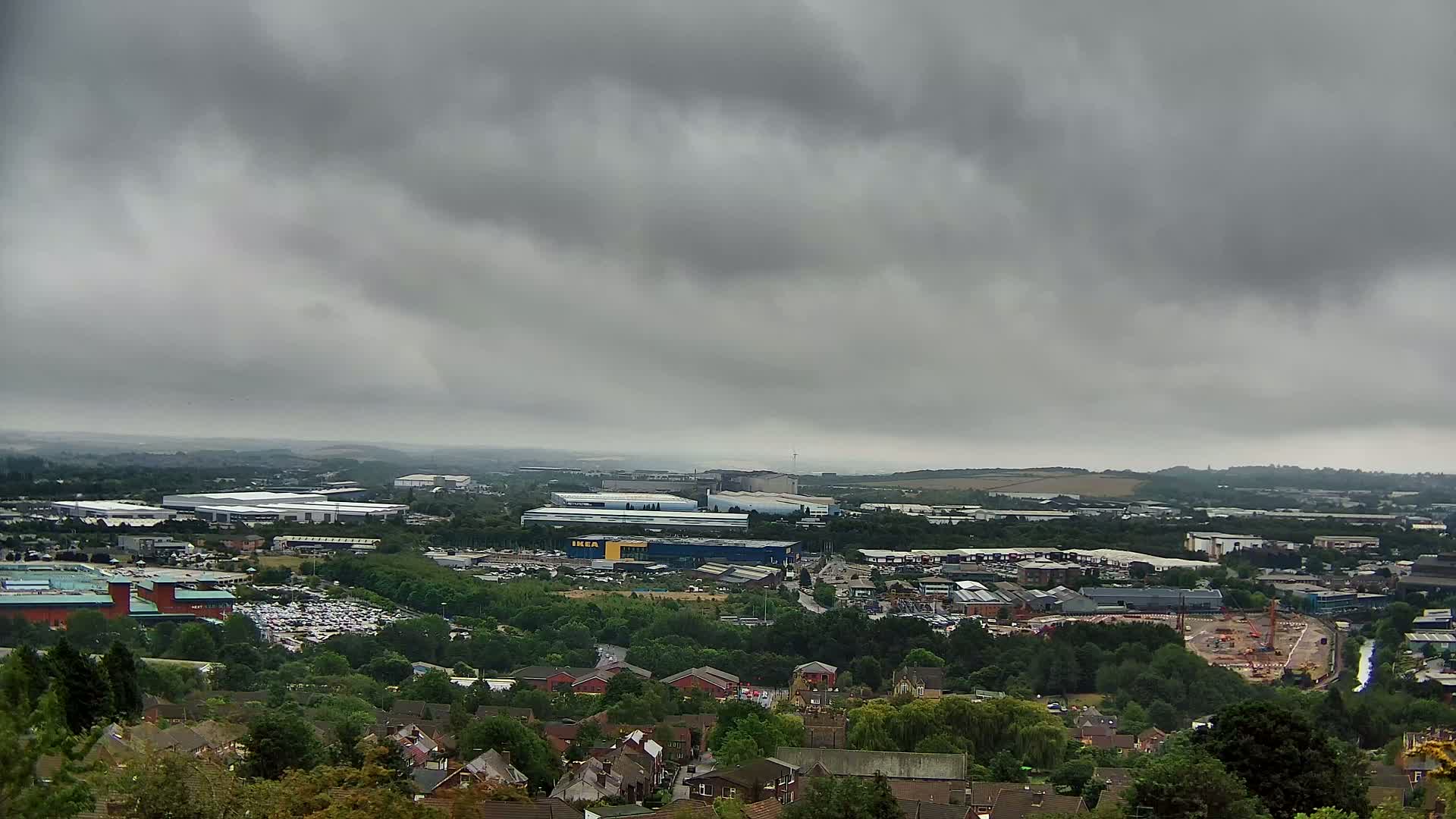Sheffield, Tinsley Industrial Area fron Don Valley Skyline Live Cam - Sheffield, South Yorkshire, Yorkshire and the Humber, England, United Kingdom