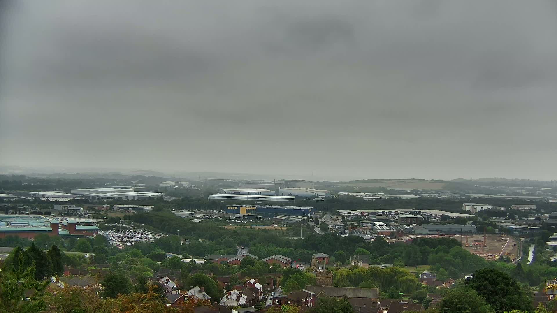 Sheffield, Tinsley Industrial Area fron Don Valley Skyline Live Cam - Sheffield, South Yorkshire, Yorkshire and the Humber, England, United Kingdom