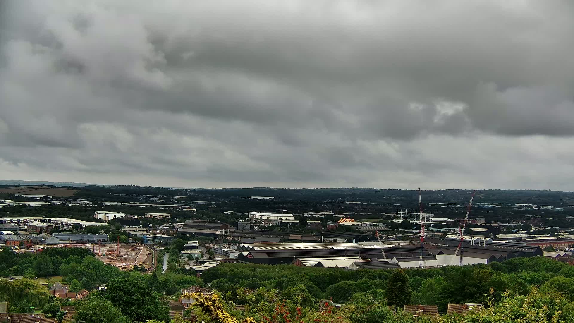 Sheffield, Tinsley Industrial Area fron Don Valley Skyline Live Cam - Sheffield, South Yorkshire, Yorkshire and the Humber, England, United Kingdom
