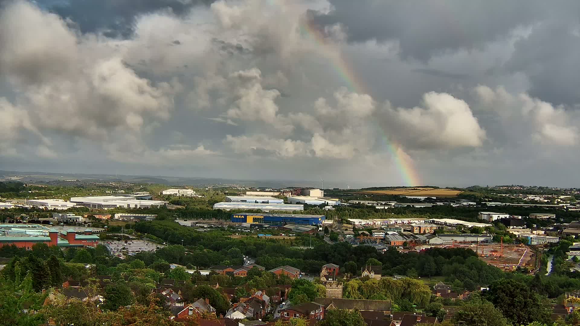 Sheffield, Tinsley Industrial Area fron Don Valley Skyline Live Cam - Sheffield, South Yorkshire, Yorkshire and the Humber, England, United Kingdom
