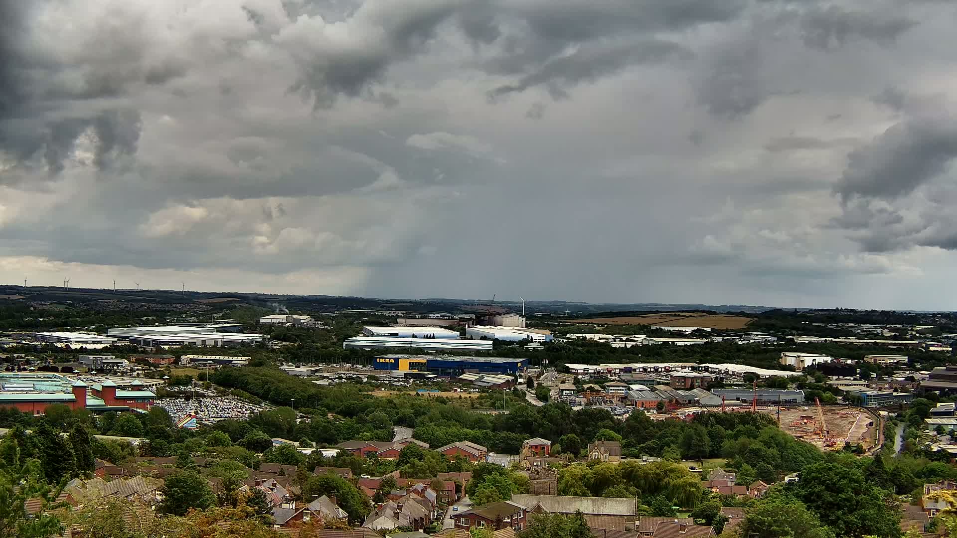 Sheffield, Tinsley Industrial Area fron Don Valley Skyline Live Cam - Sheffield, South Yorkshire, Yorkshire and the Humber, England, United Kingdom