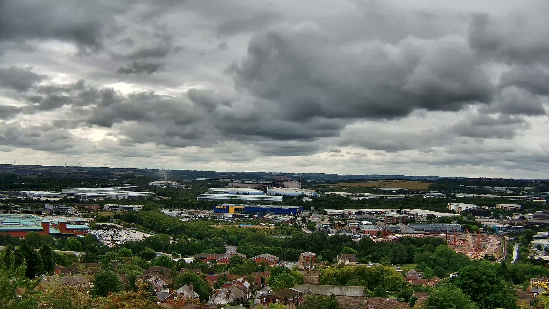 Sheffield, Tinsley Industrial Area fron Don Valley Skyline Live Cam - Sheffield, South Yorkshire, Yorkshire and the Humber, England, United Kingdom