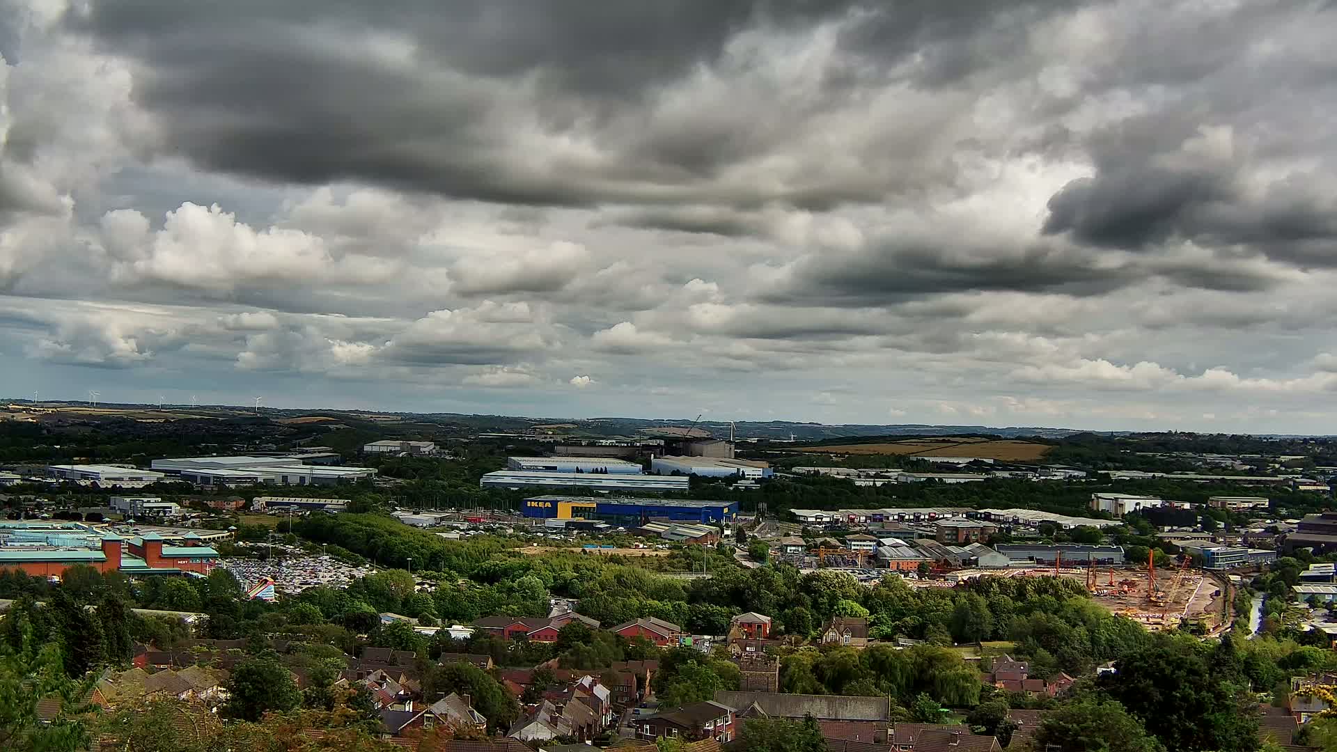 Sheffield, Tinsley Industrial Area fron Don Valley Skyline Live Cam - Sheffield, South Yorkshire, Yorkshire and the Humber, England, United Kingdom