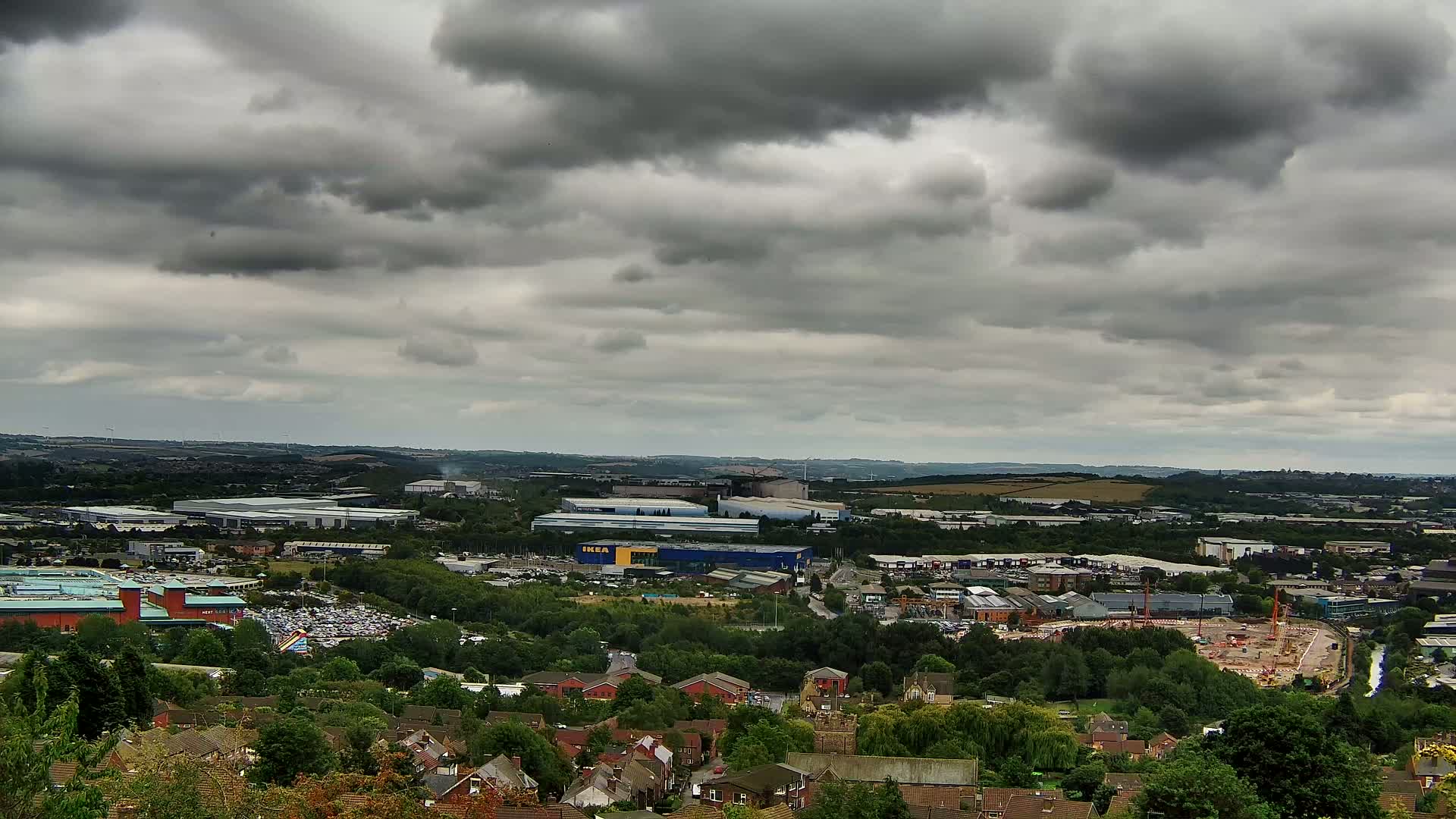 Sheffield, Tinsley Industrial Area fron Don Valley Skyline Live Cam - Sheffield, South Yorkshire, Yorkshire and the Humber, England, United Kingdom