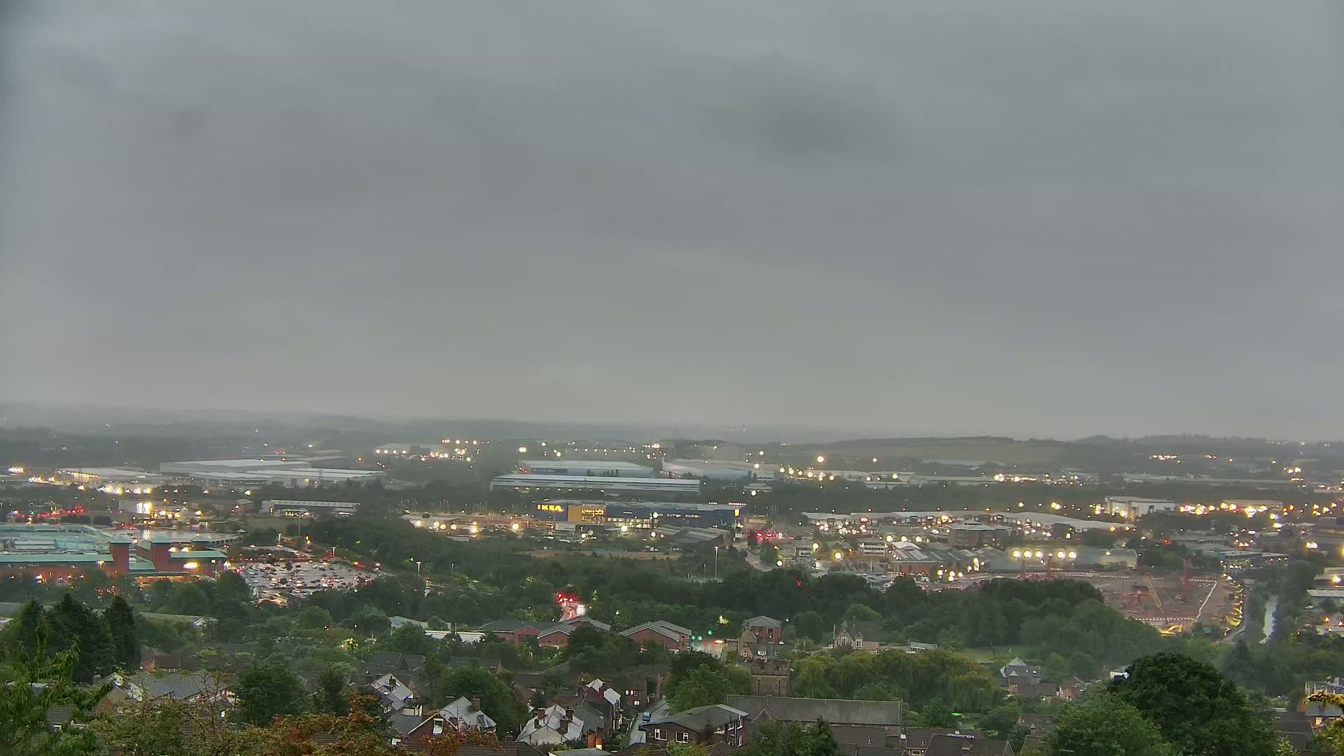 Sheffield, Tinsley Industrial Area fron Don Valley Skyline Live Cam - Sheffield, South Yorkshire, Yorkshire and the Humber, England, United Kingdom