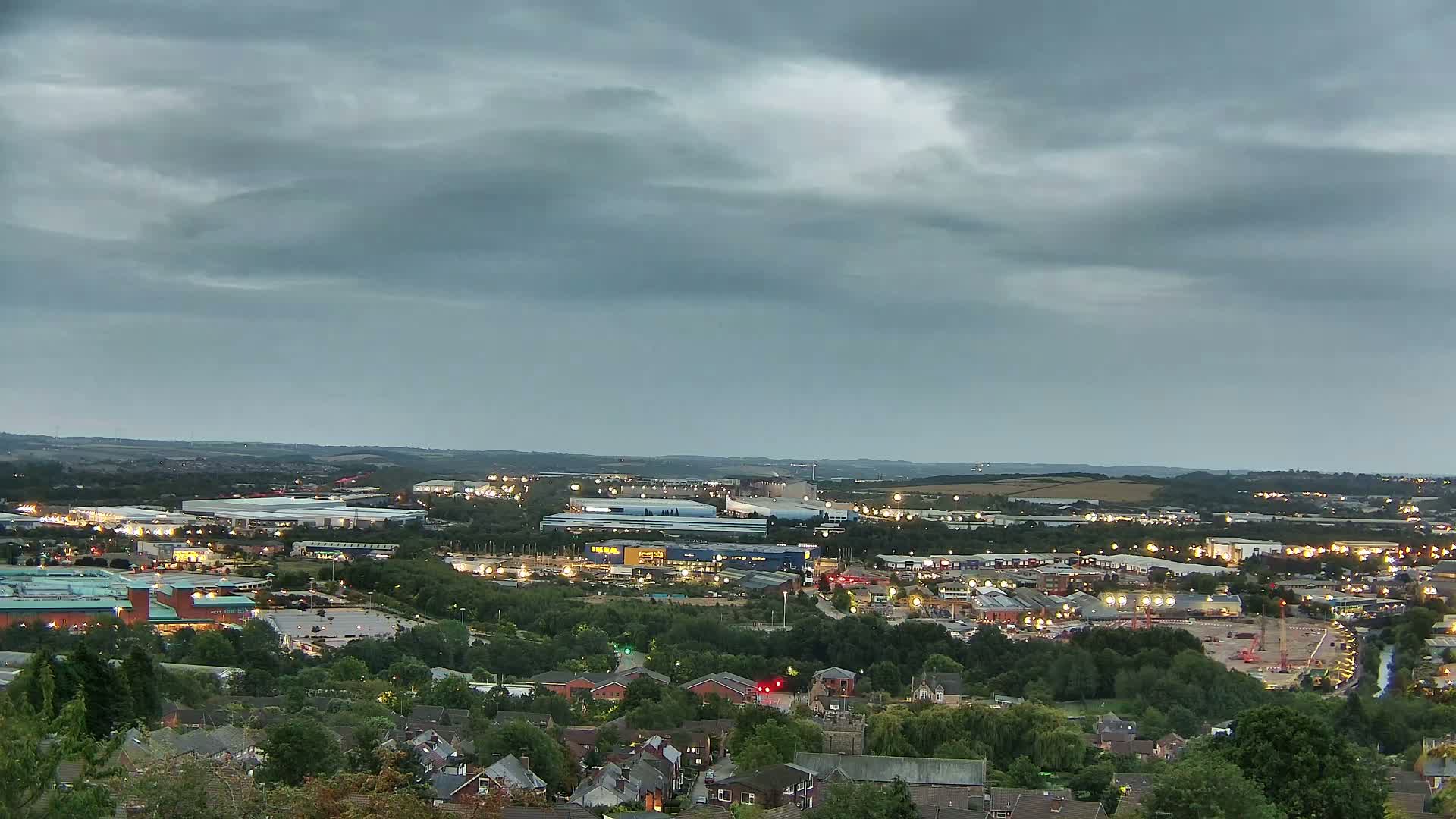 Sheffield, Tinsley Industrial Area fron Don Valley Skyline Live Cam - Sheffield, South Yorkshire, Yorkshire and the Humber, England, United Kingdom