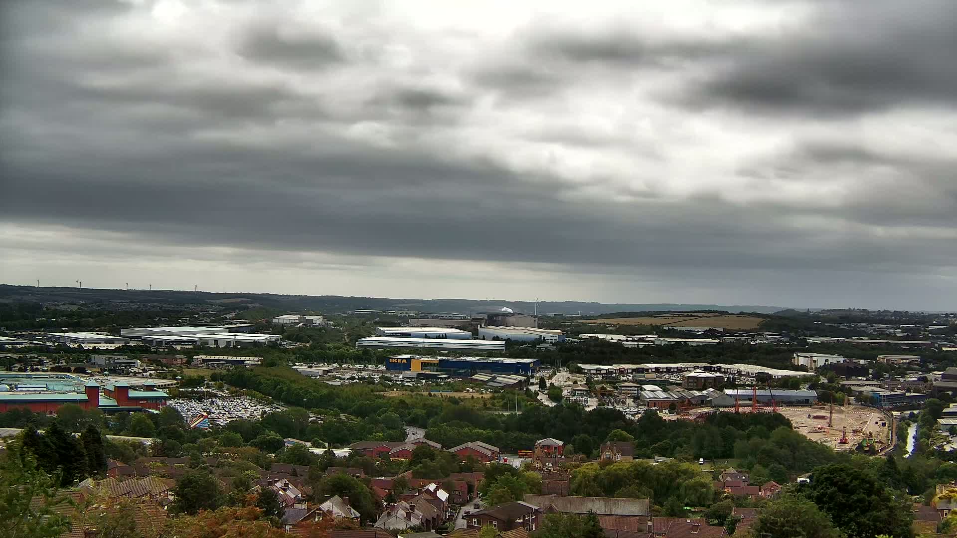 Sheffield, Tinsley Industrial Area fron Don Valley Skyline Live Cam - Sheffield, South Yorkshire, Yorkshire and the Humber, England, United Kingdom