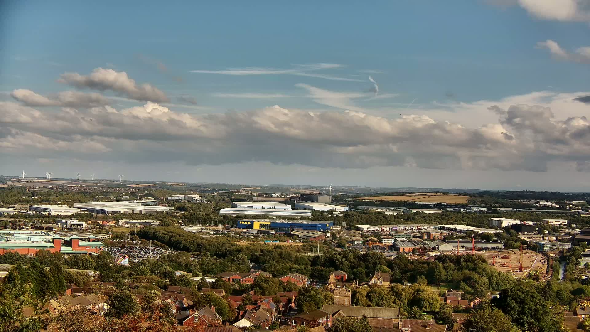 Sheffield, Tinsley Industrial Area fron Don Valley Skyline Live Cam - Sheffield, South Yorkshire, Yorkshire and the Humber, England, United Kingdom